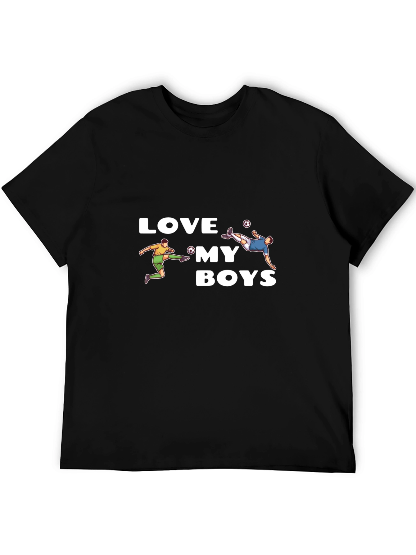Love My Boys Soccer Graphic Tee - Soft Cotton Blend