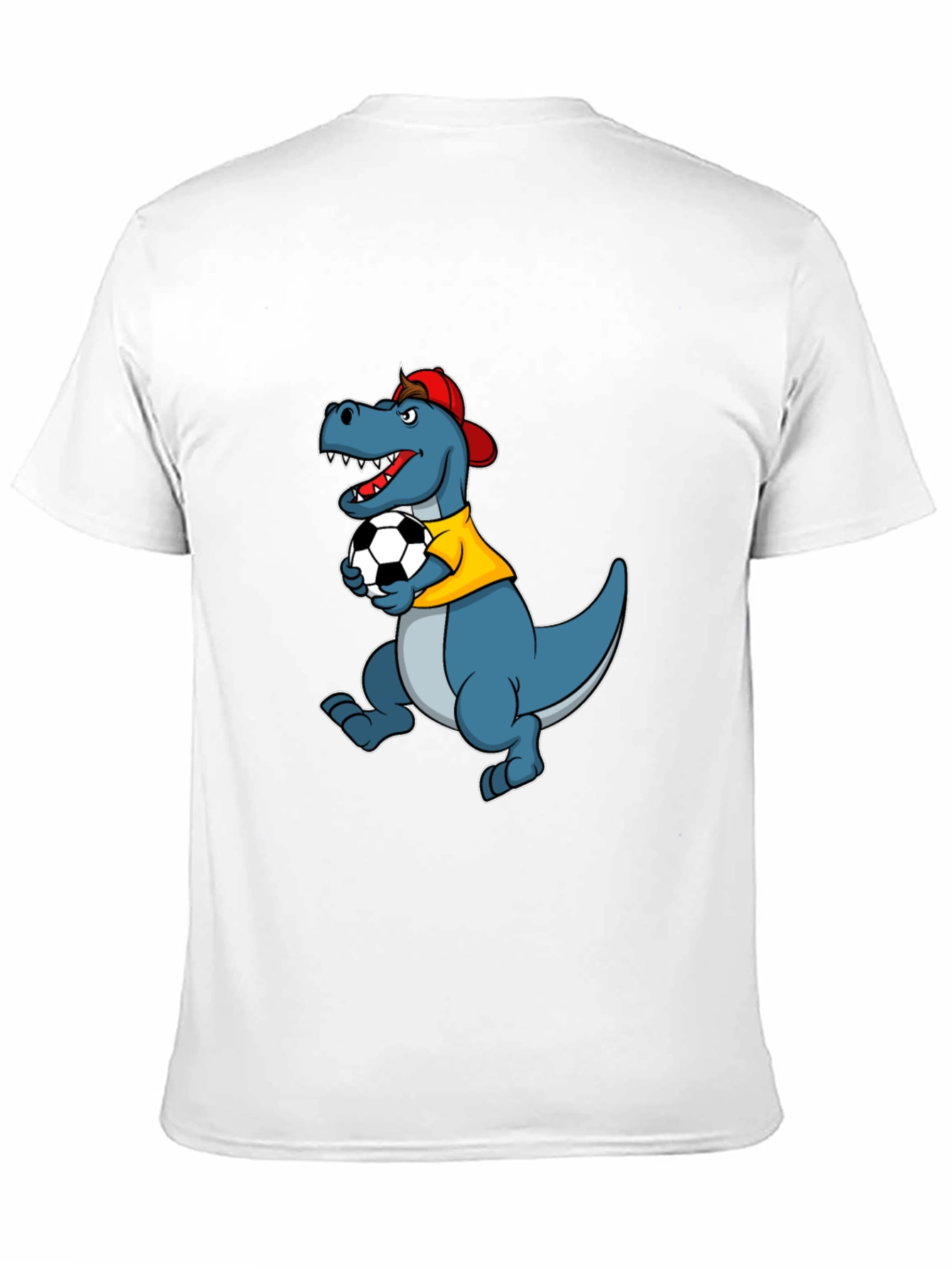 Dino Soccer T-Shirt - Black Cotton Tee