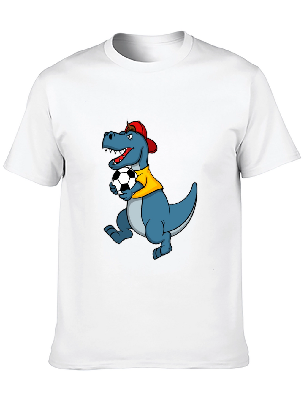 Dino Soccer T-Shirt - Black Cotton Tee