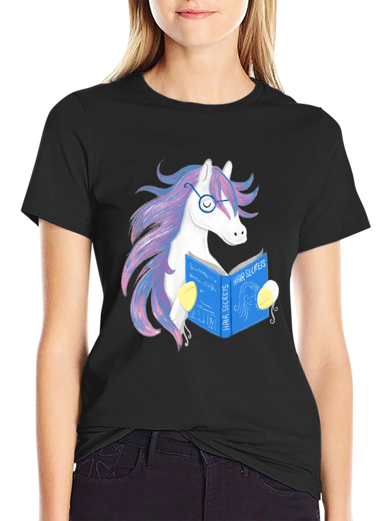Unicorn Reading Graphic Tee - Hair Secrets