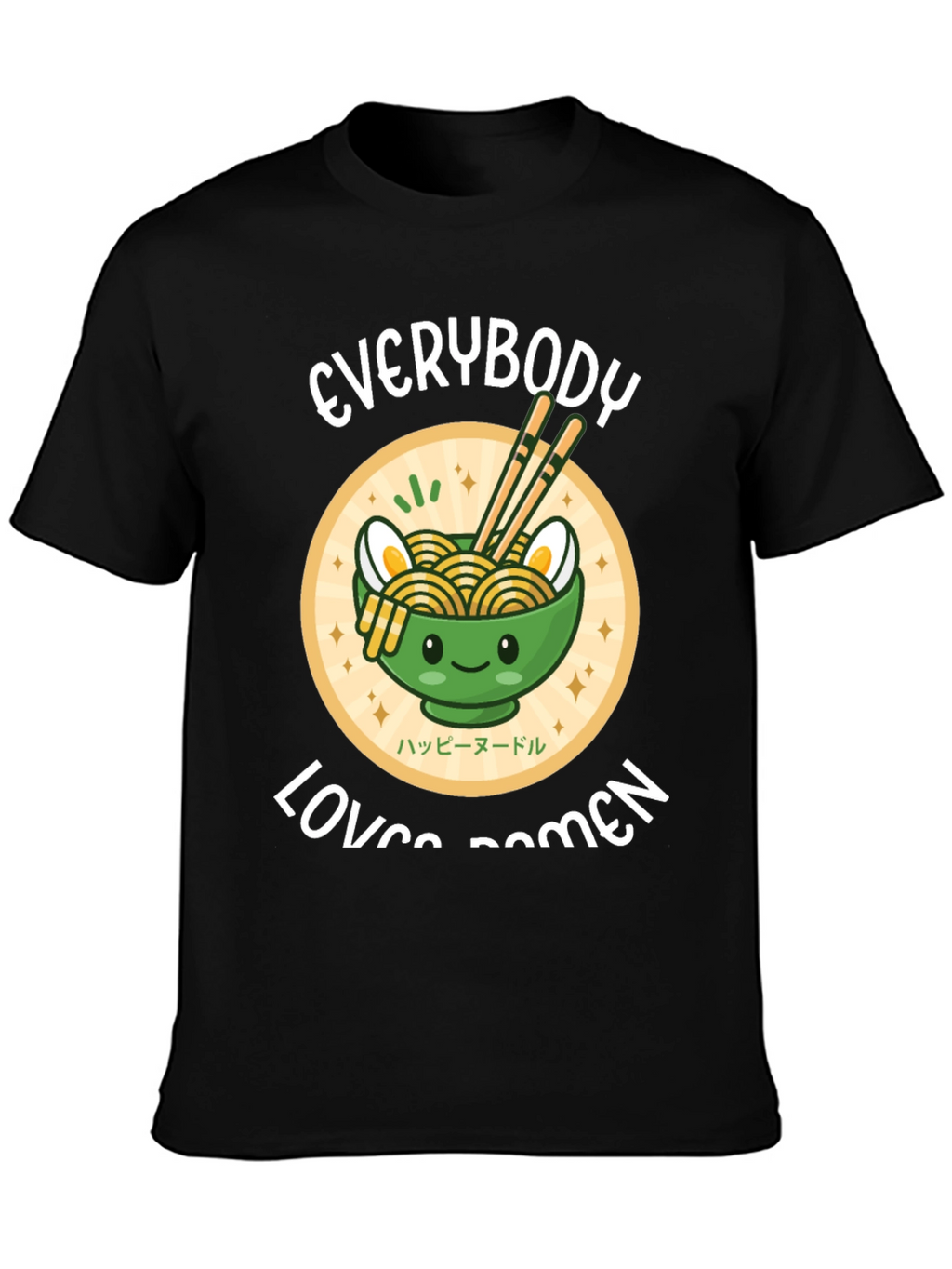 Everybody Loves Ramen Black T-Shirt
