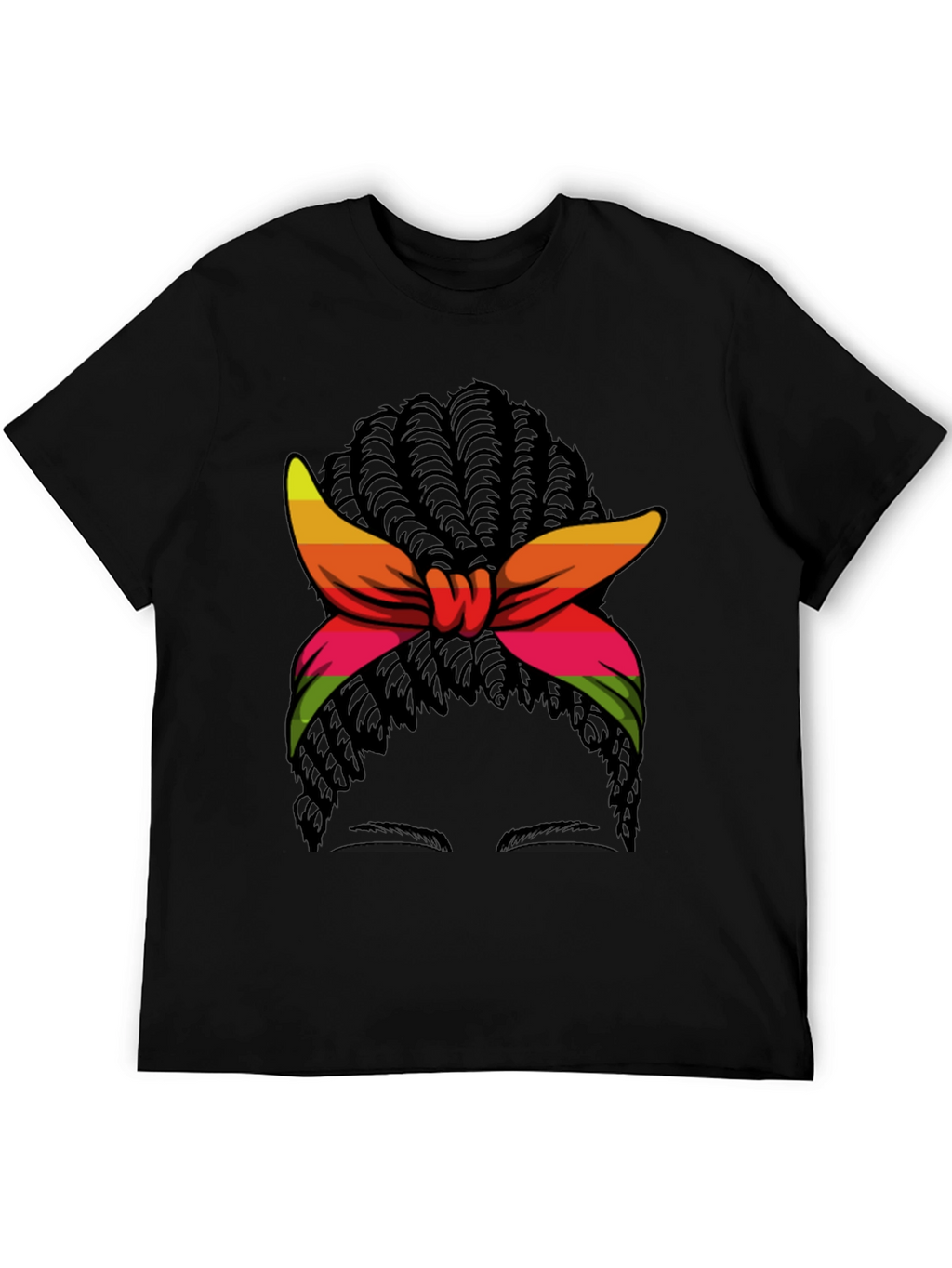 Headwrap Hair Graphic Tee - Stylish Casual Top