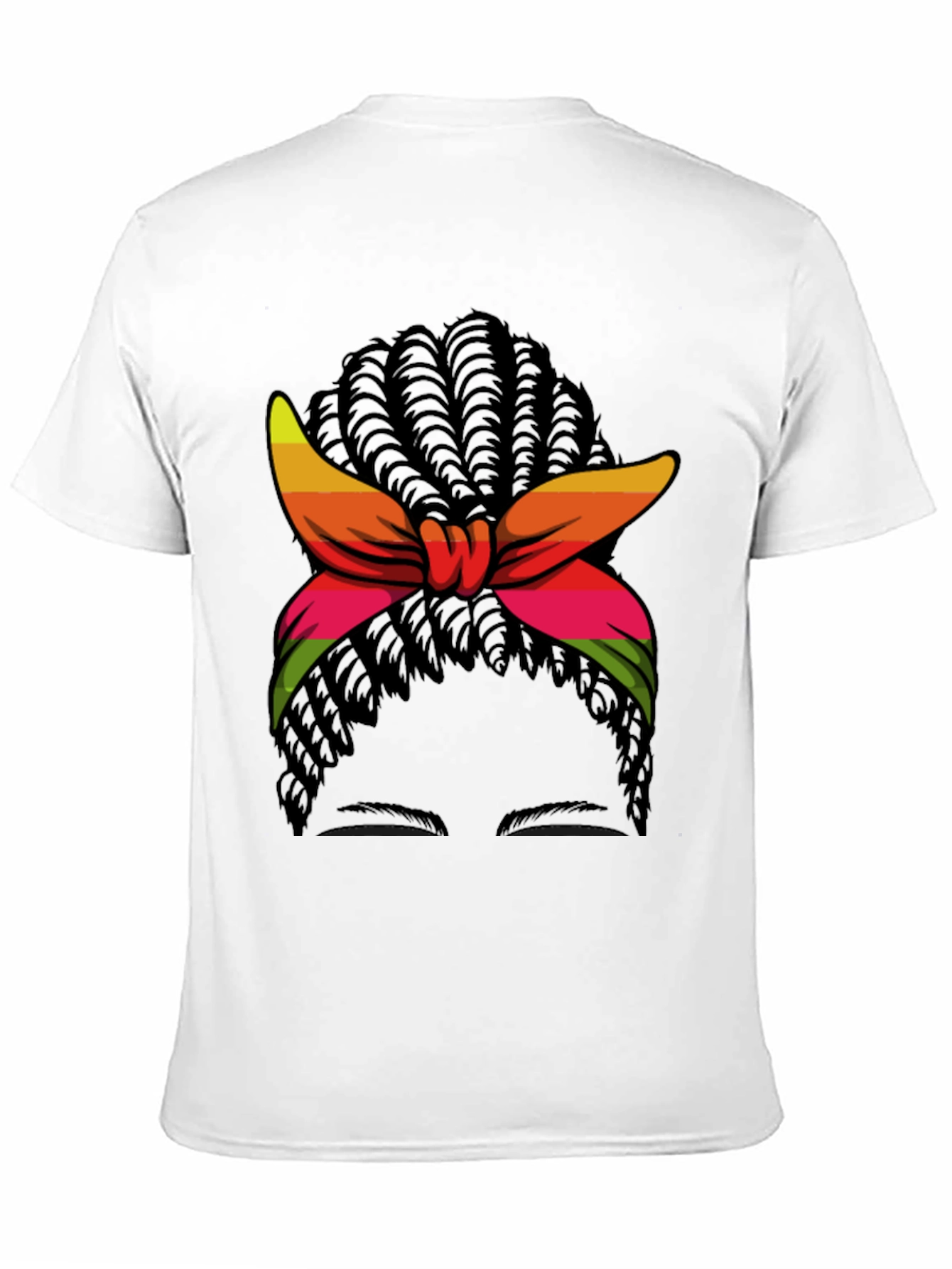 Headwrap Hair Graphic Tee - Stylish Casual Top