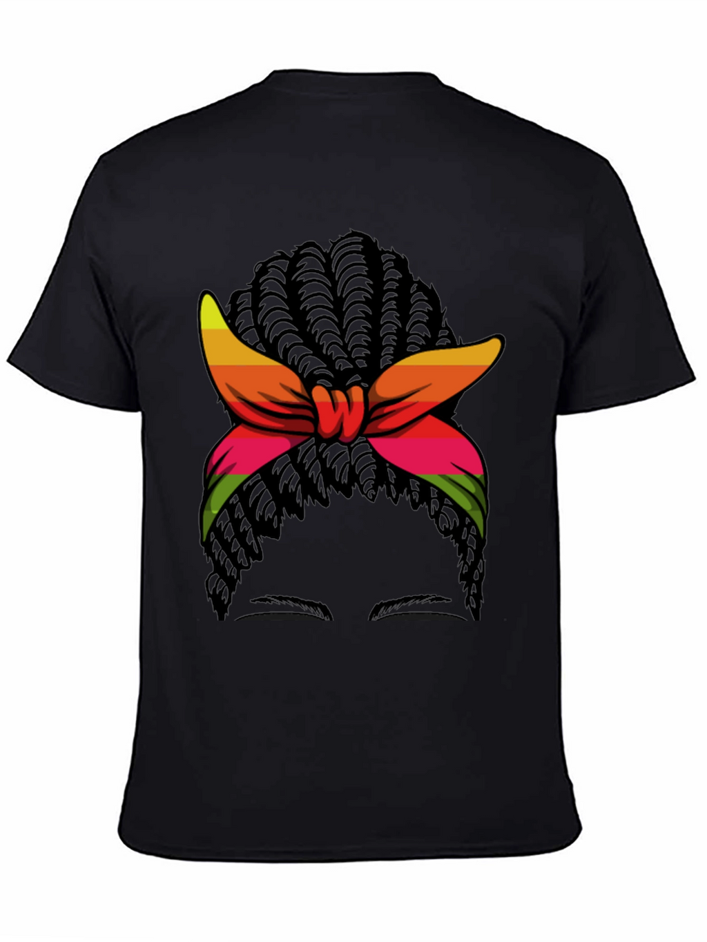 Headwrap Hair Graphic Tee - Stylish Casual Top
