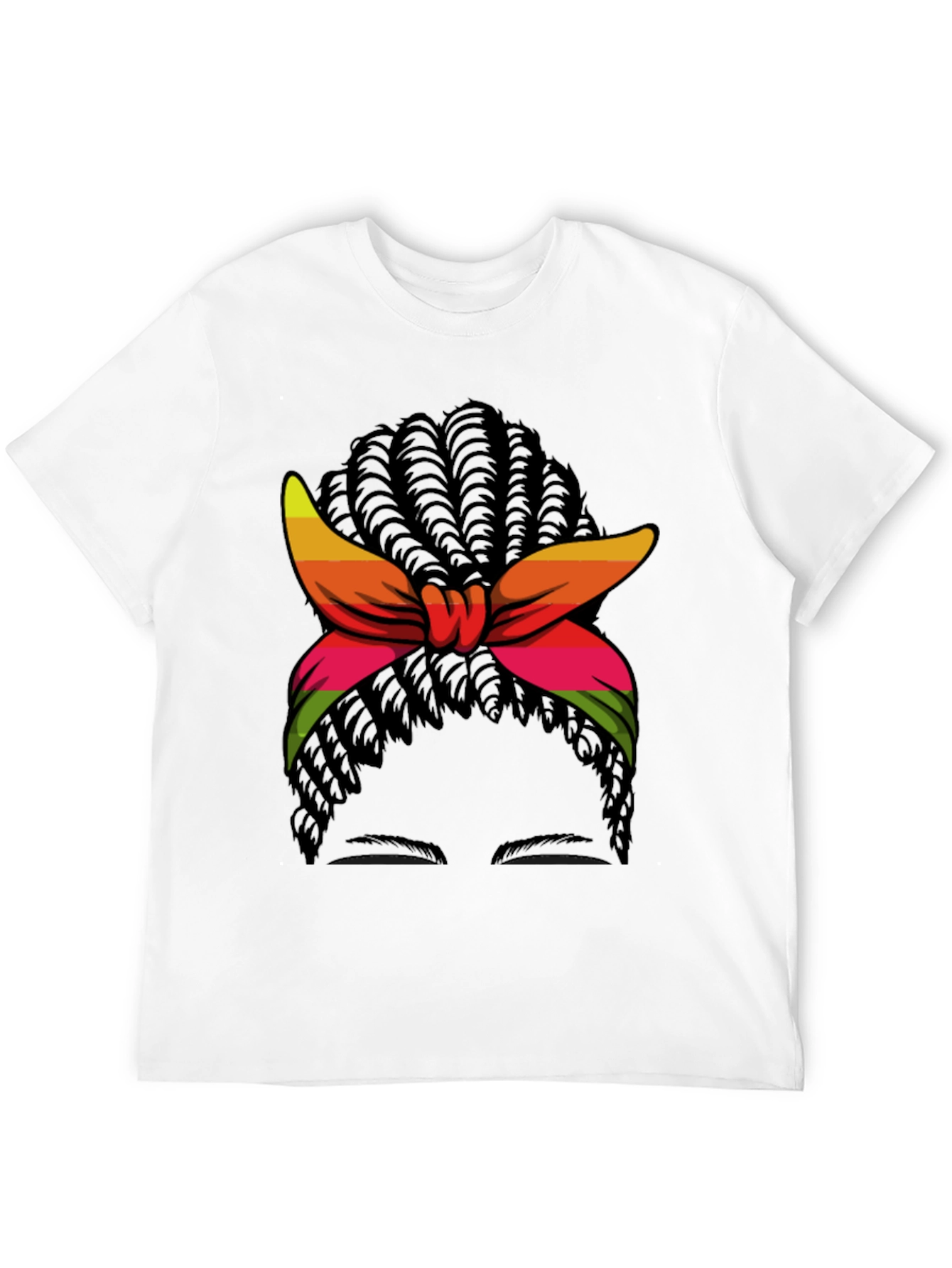 Headwrap Hair Graphic Tee - Stylish Casual Top