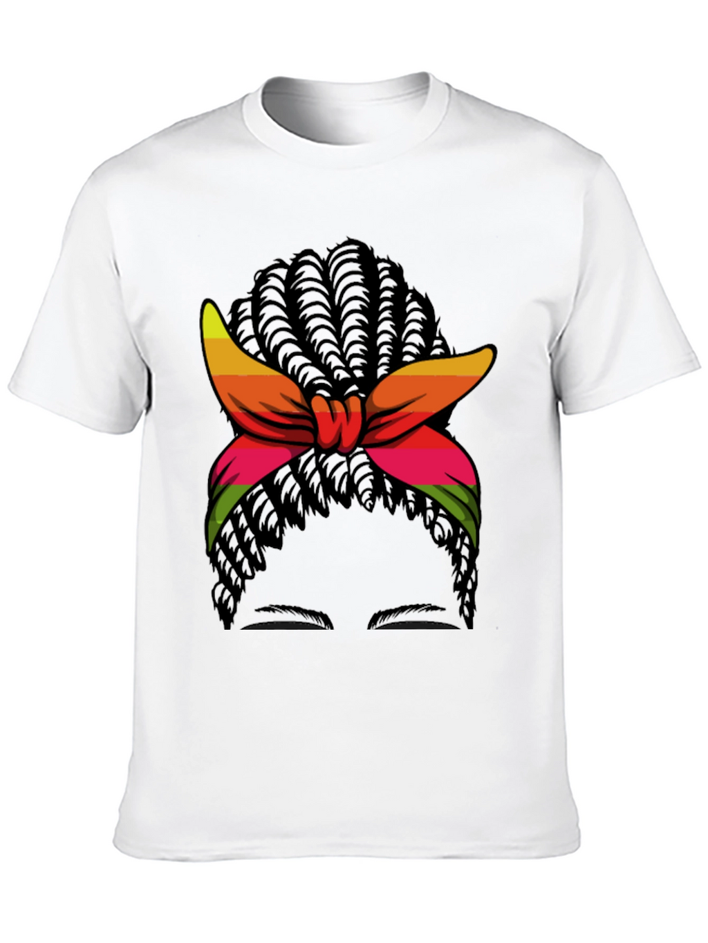 Headwrap Hair Graphic Tee - Stylish Casual Top