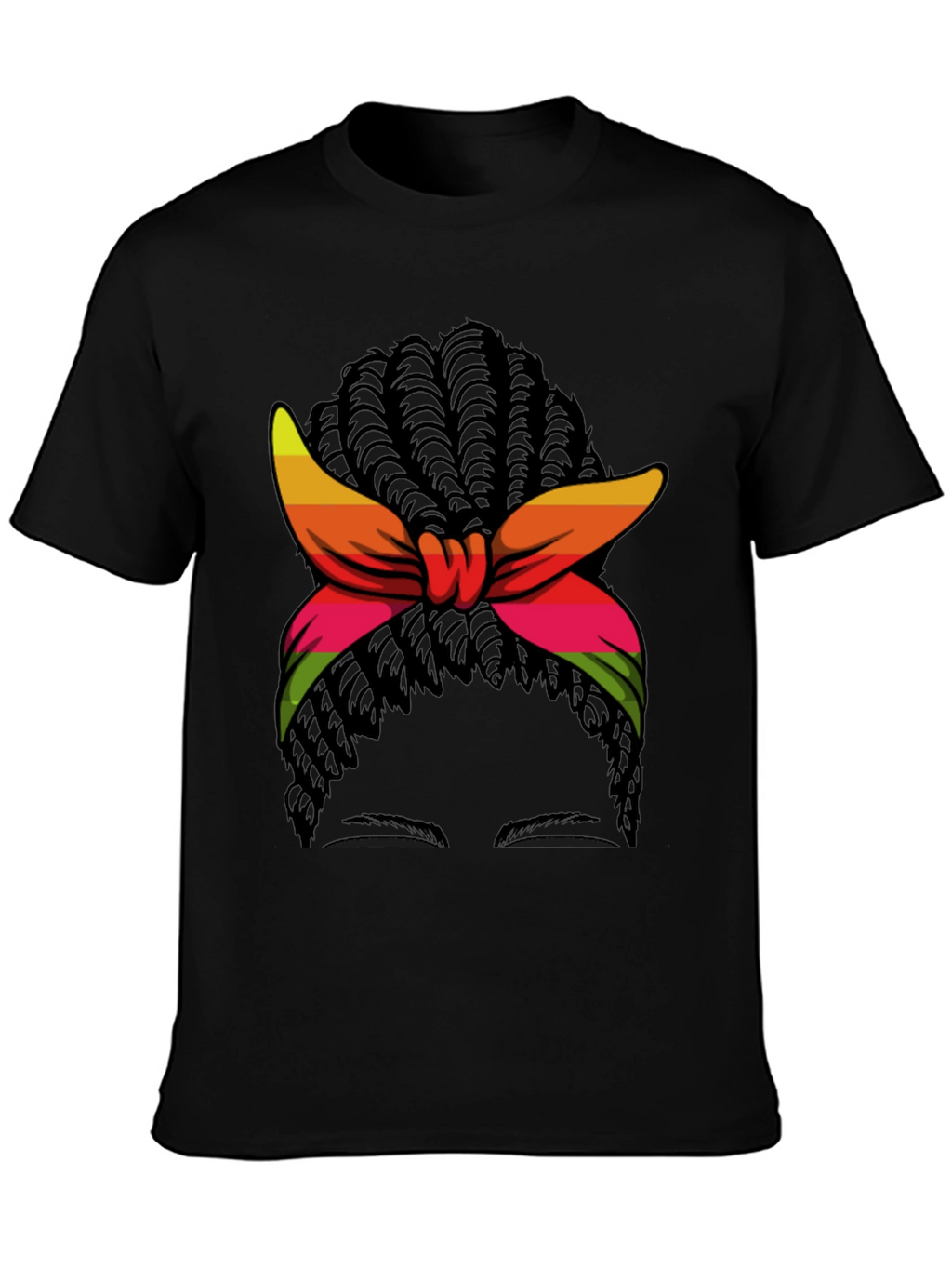 Headwrap Hair Graphic Tee - Stylish Casual Top