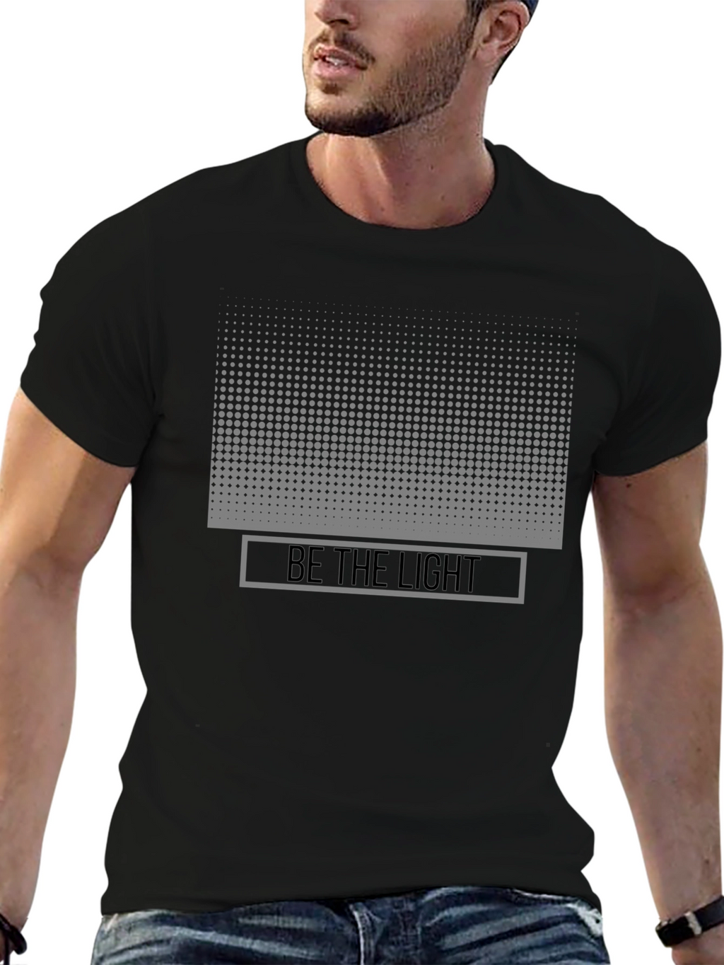 Be The Light Graphic Print Mens T-Shirt