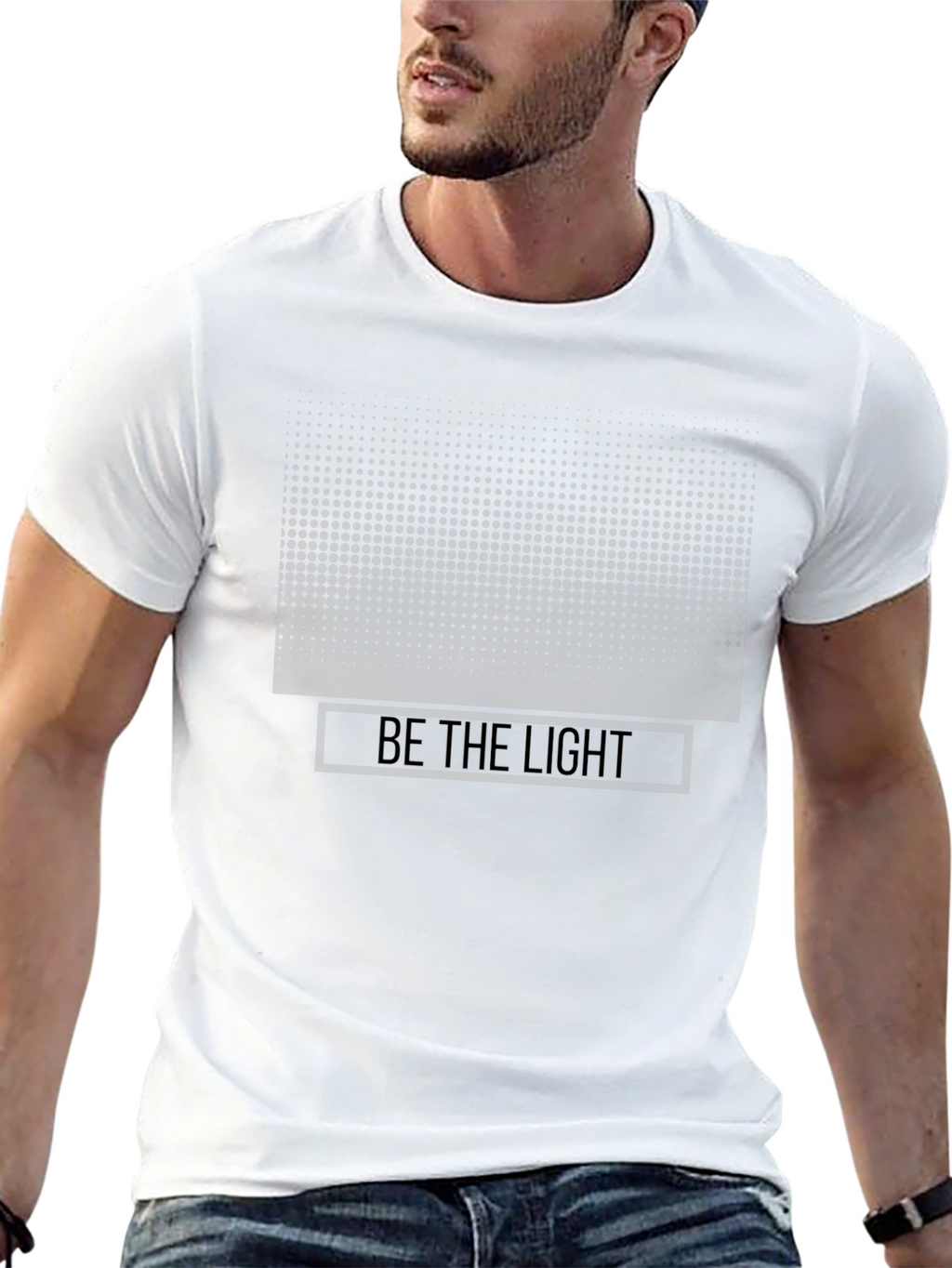 Be The Light Graphic Print Mens T-Shirt