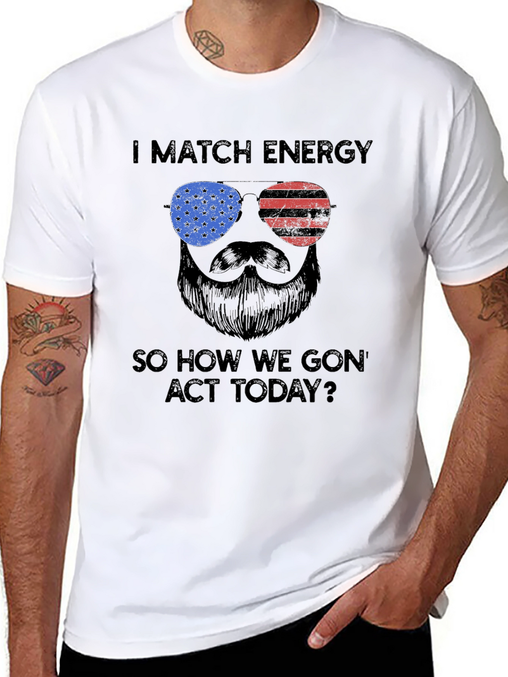 I Match Energy T-Shirt - Patriotic Design