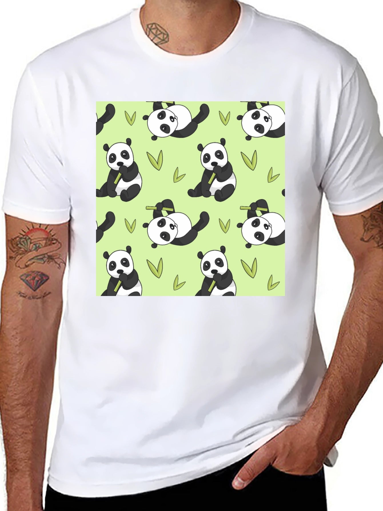Panda Print T-Shirt - Cute Animal Tee