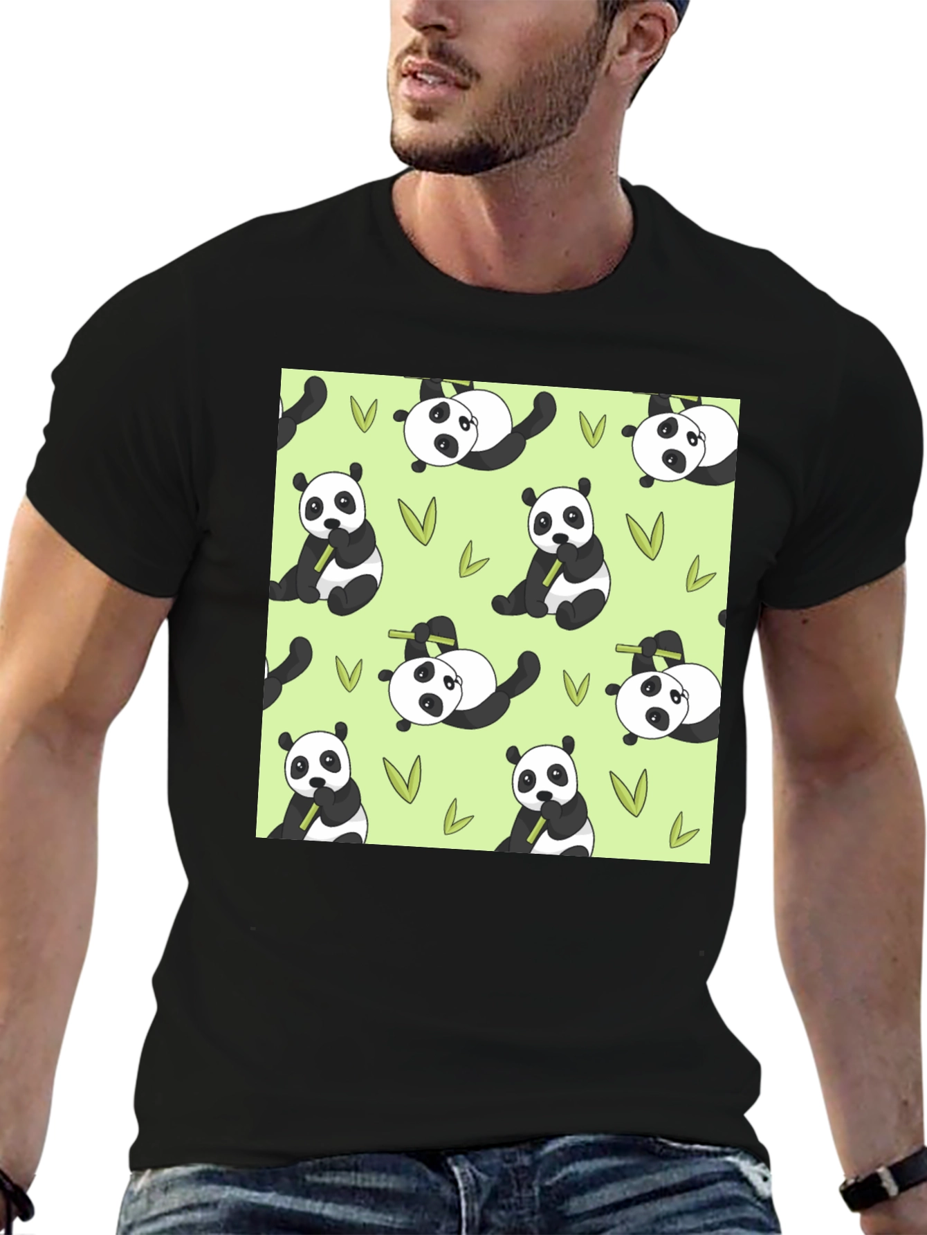 Panda Print T-Shirt - Cute Animal Tee