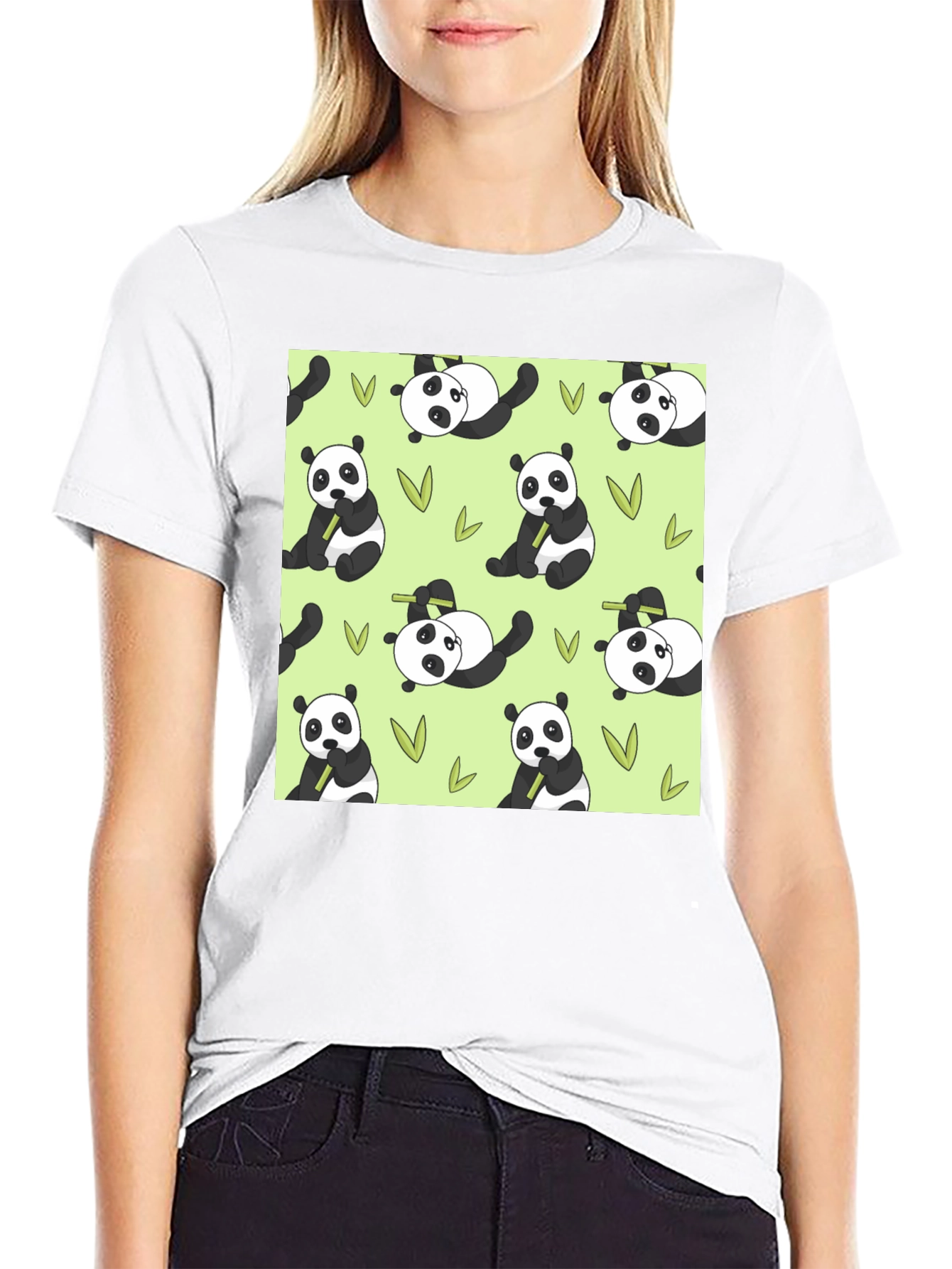Panda Print T-Shirt - Cute Animal Tee