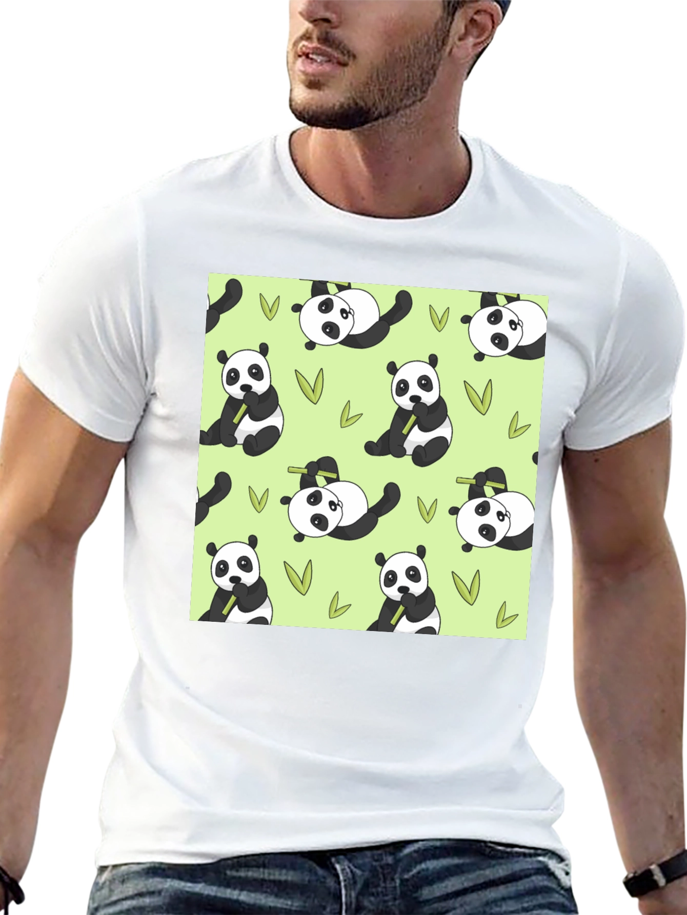 Panda Print T-Shirt - Cute Animal Tee