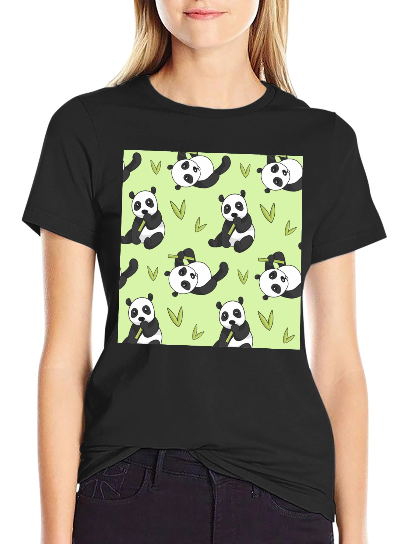 Panda Print T-Shirt - Cute Animal Tee