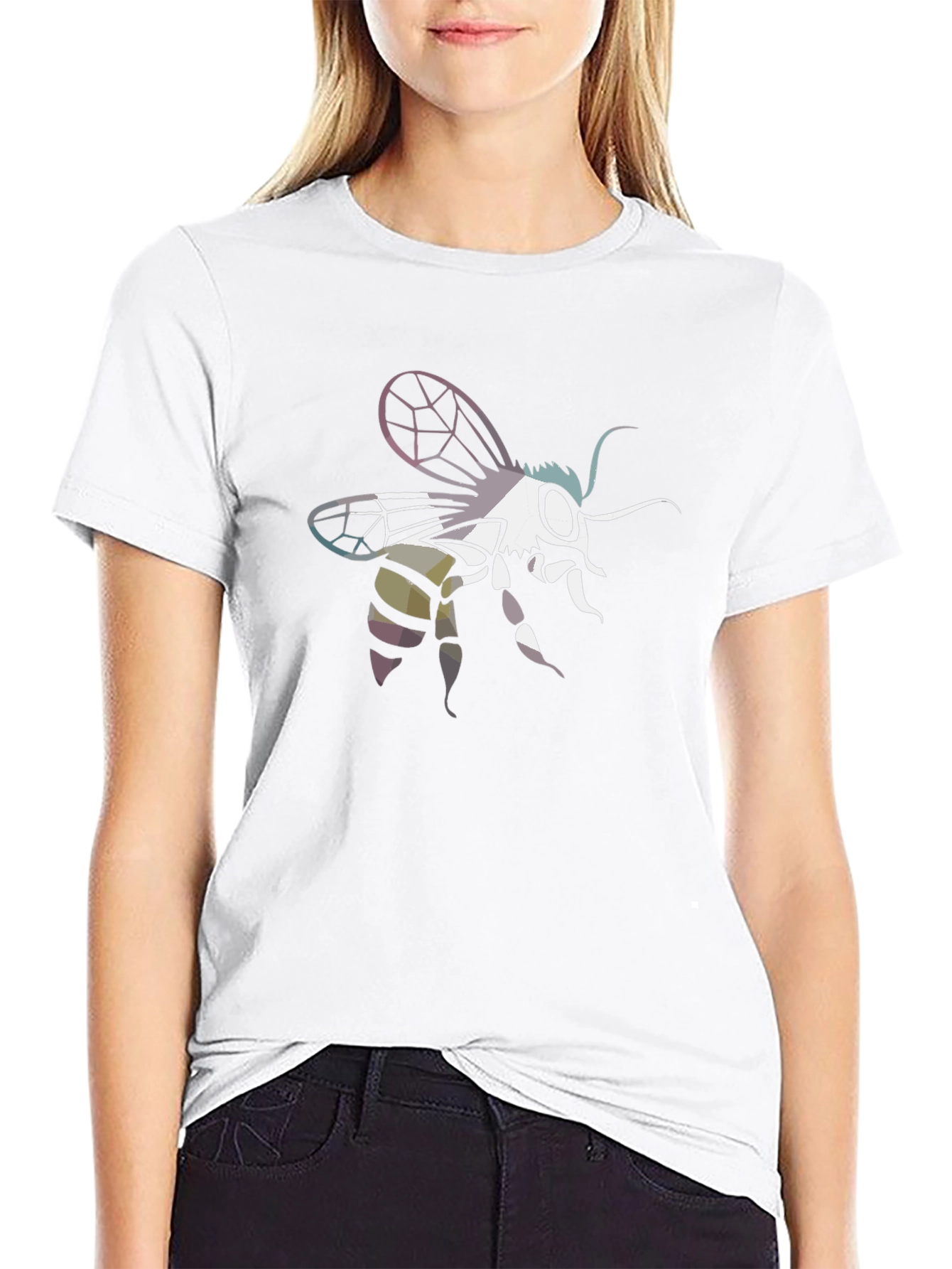 Bee Graphic Tee - Black Cotton Blend