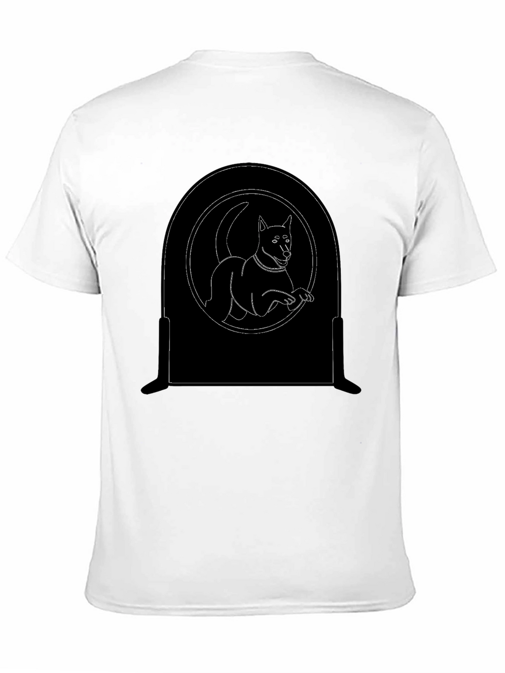 Dog Moon Outline Graphic Tee