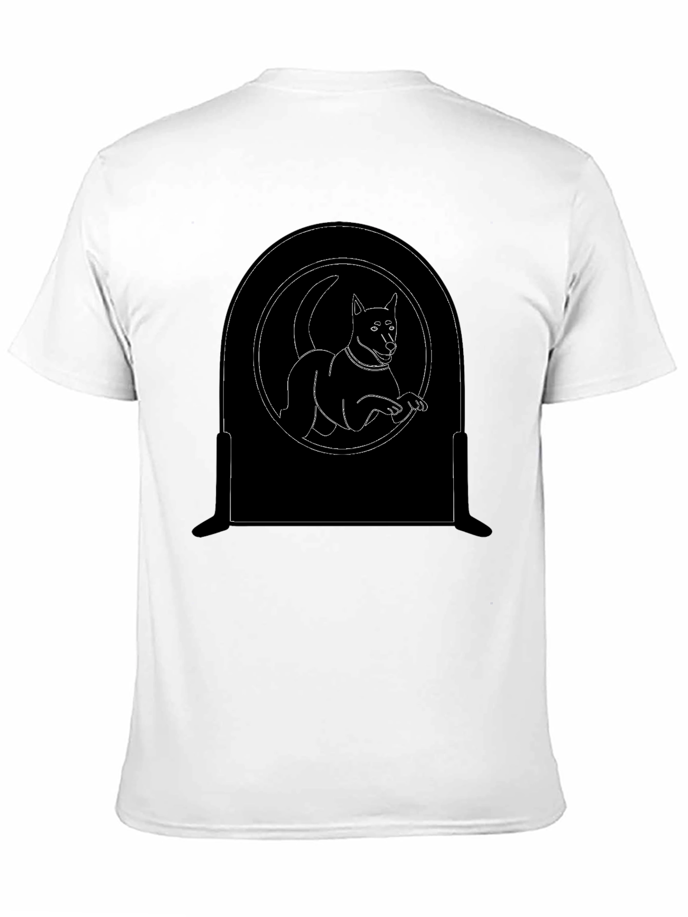 Dog Moon Outline Graphic Tee