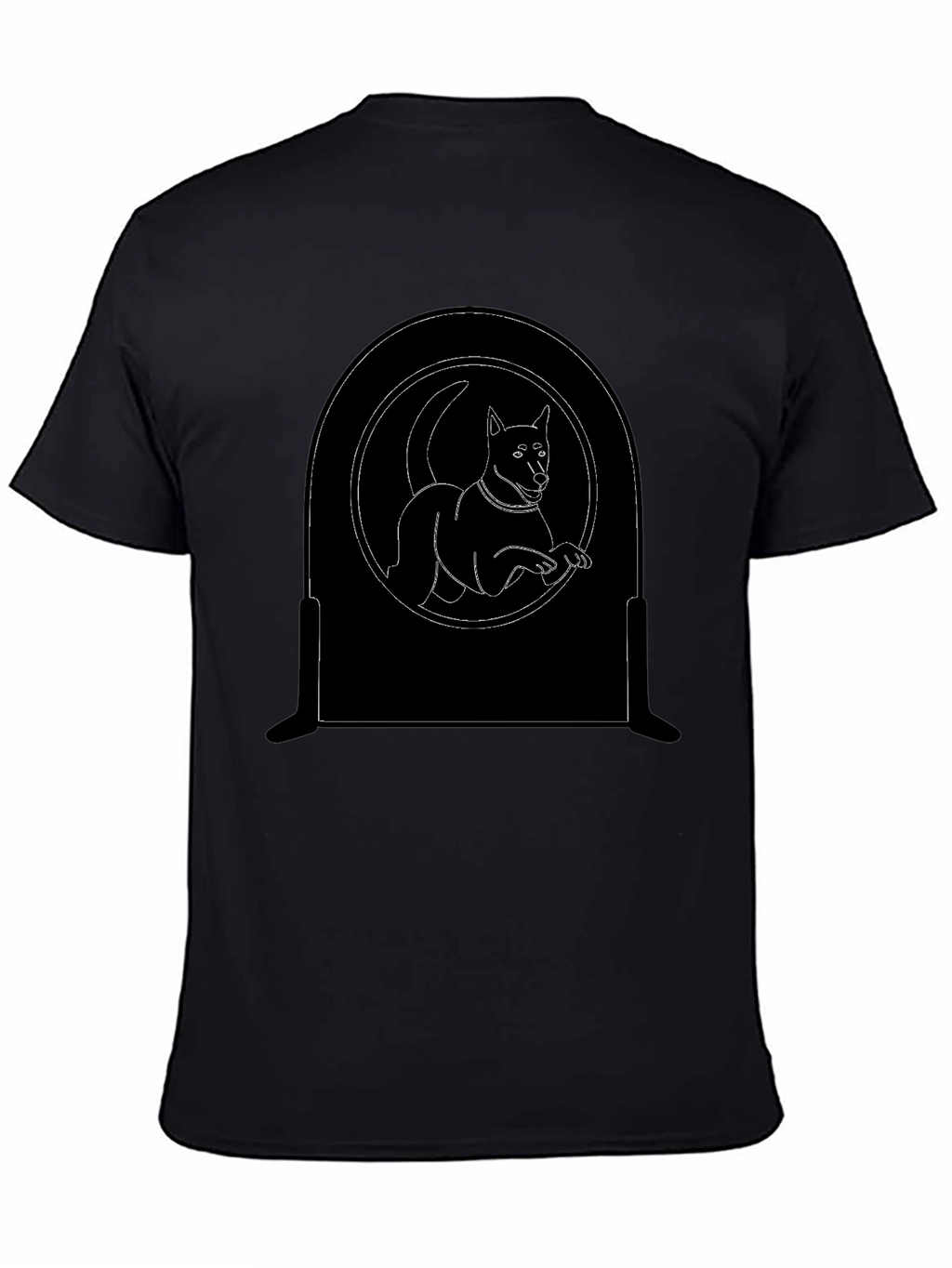 Dog Moon Outline Graphic Tee