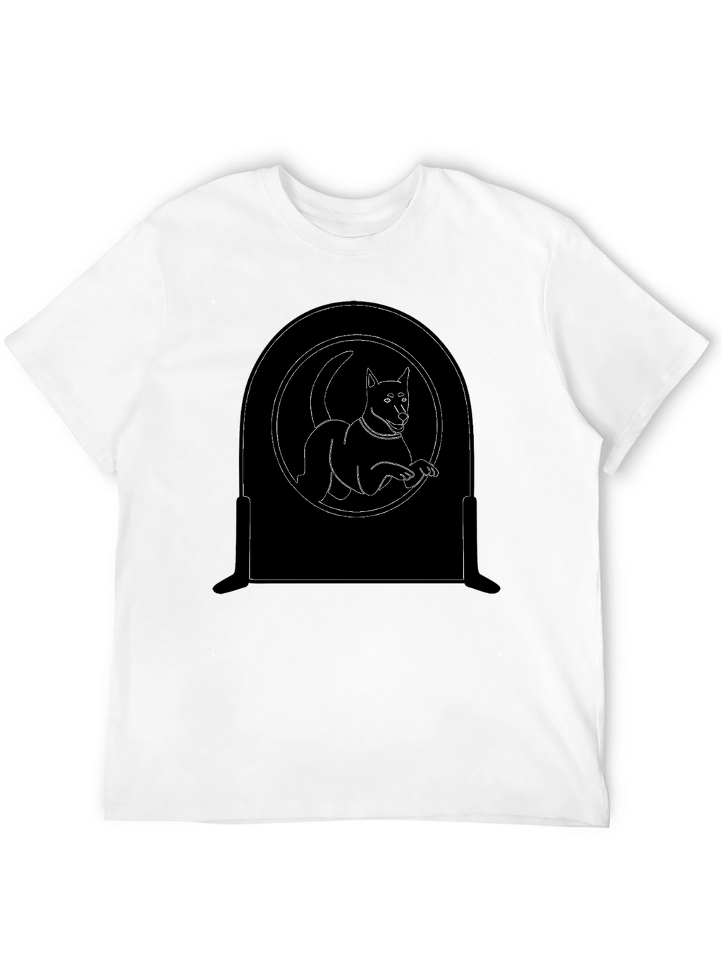Dog Moon Outline Graphic Tee