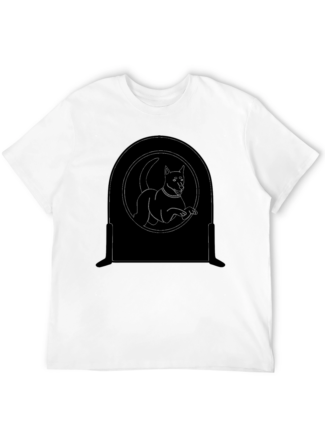 Dog Moon Outline Graphic Tee