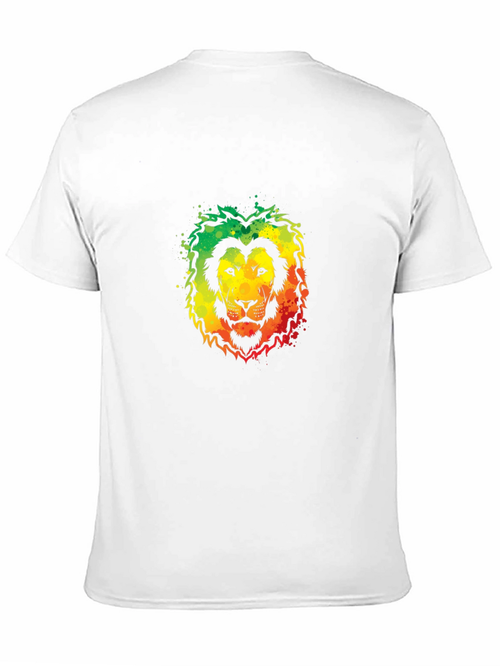 Rasta Lion Graphic Tee - Black Cotton T-Shirt