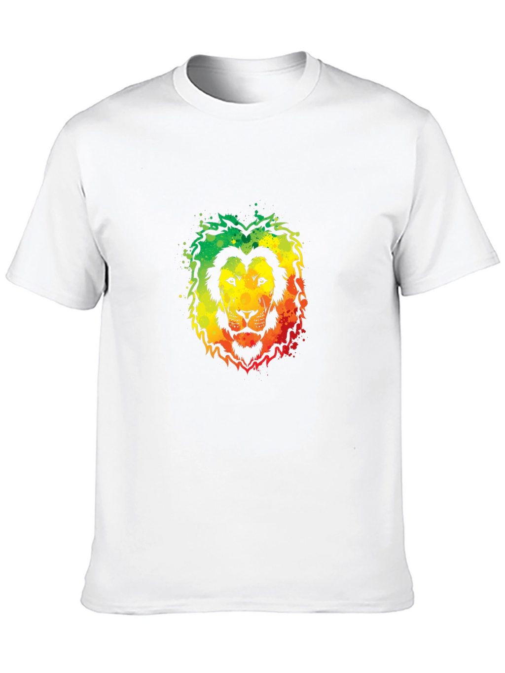 Rasta Lion Graphic Tee - Black Cotton T-Shirt