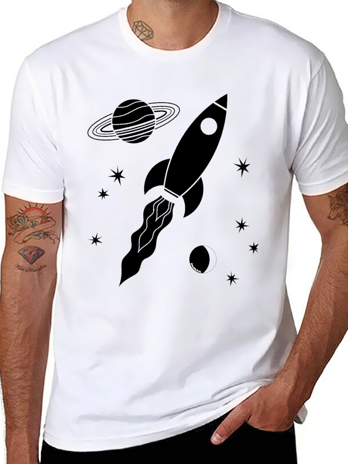 Rocket Galaxy Graphic Tee