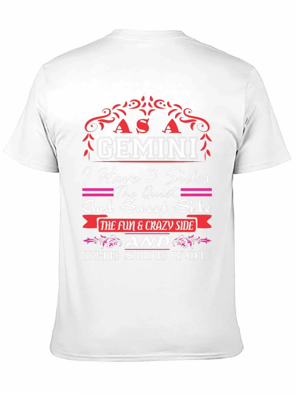 Gemini Zodiac T-Shirt - 3 Sides
