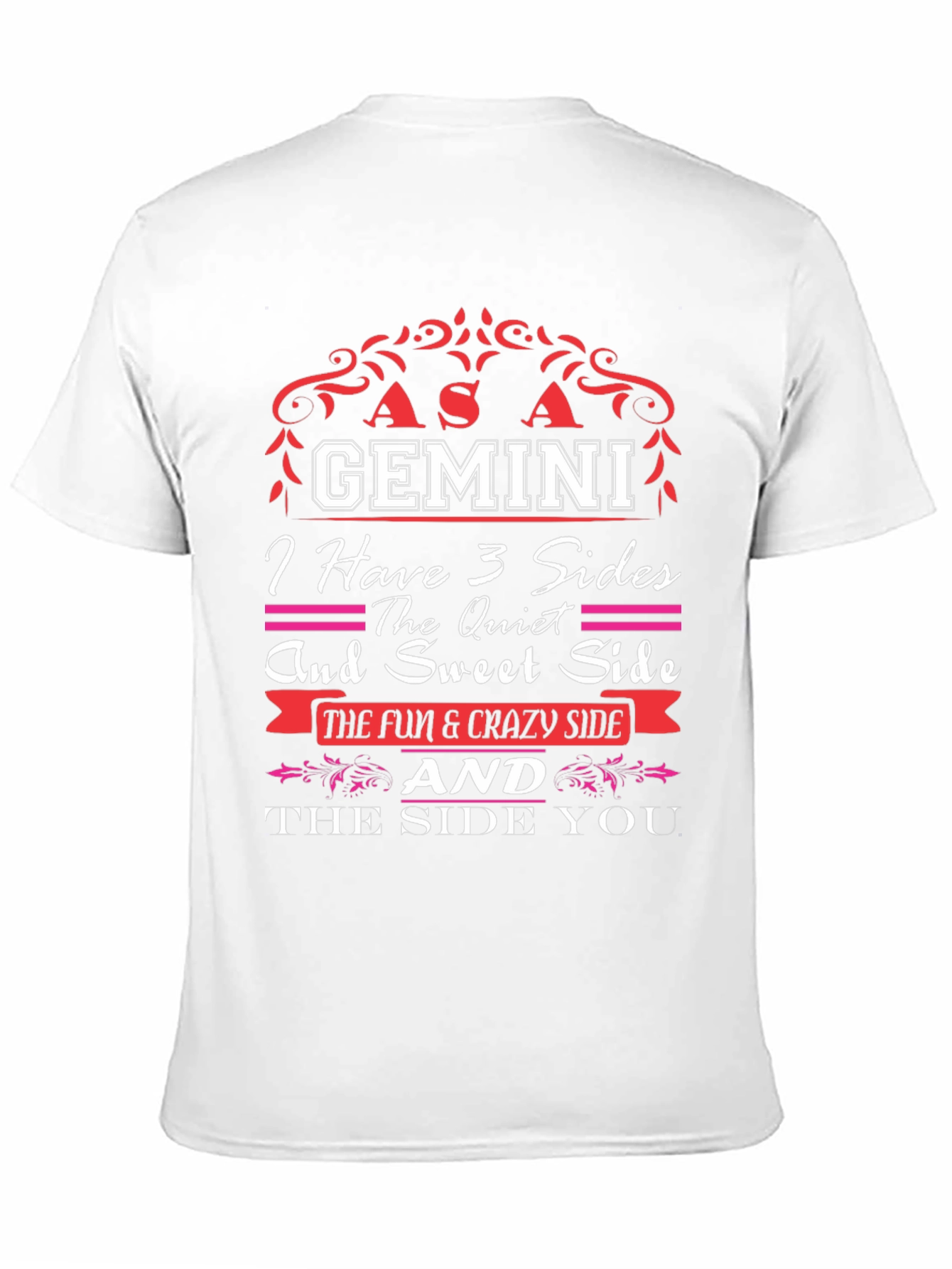 Gemini Zodiac T-Shirt - 3 Sides