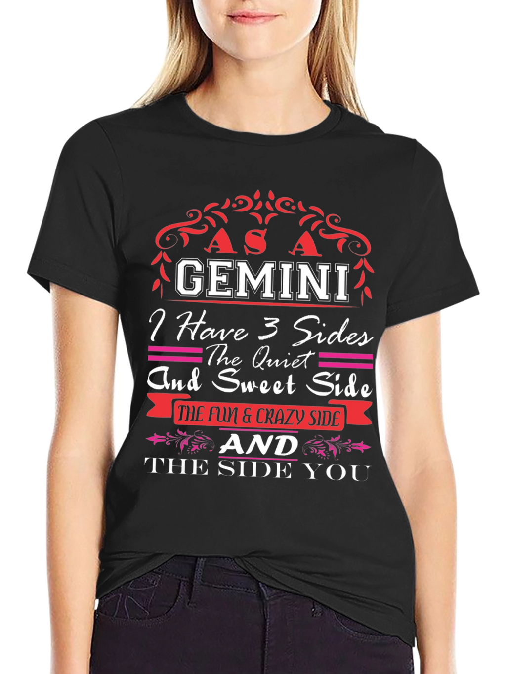 Gemini Zodiac T-Shirt - 3 Sides