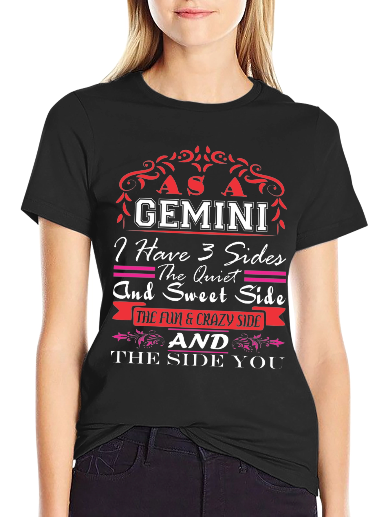 Gemini Zodiac T-Shirt - 3 Sides