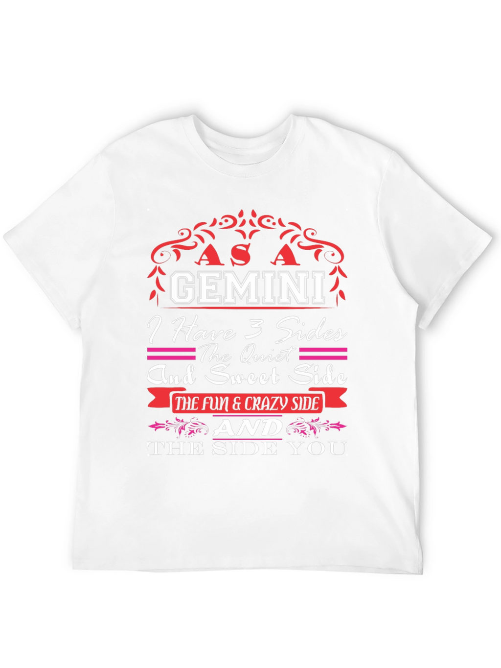 Gemini Zodiac T-Shirt - 3 Sides