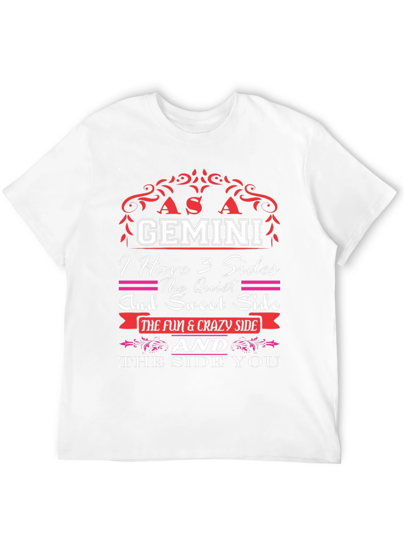 Gemini Zodiac T-Shirt - 3 Sides