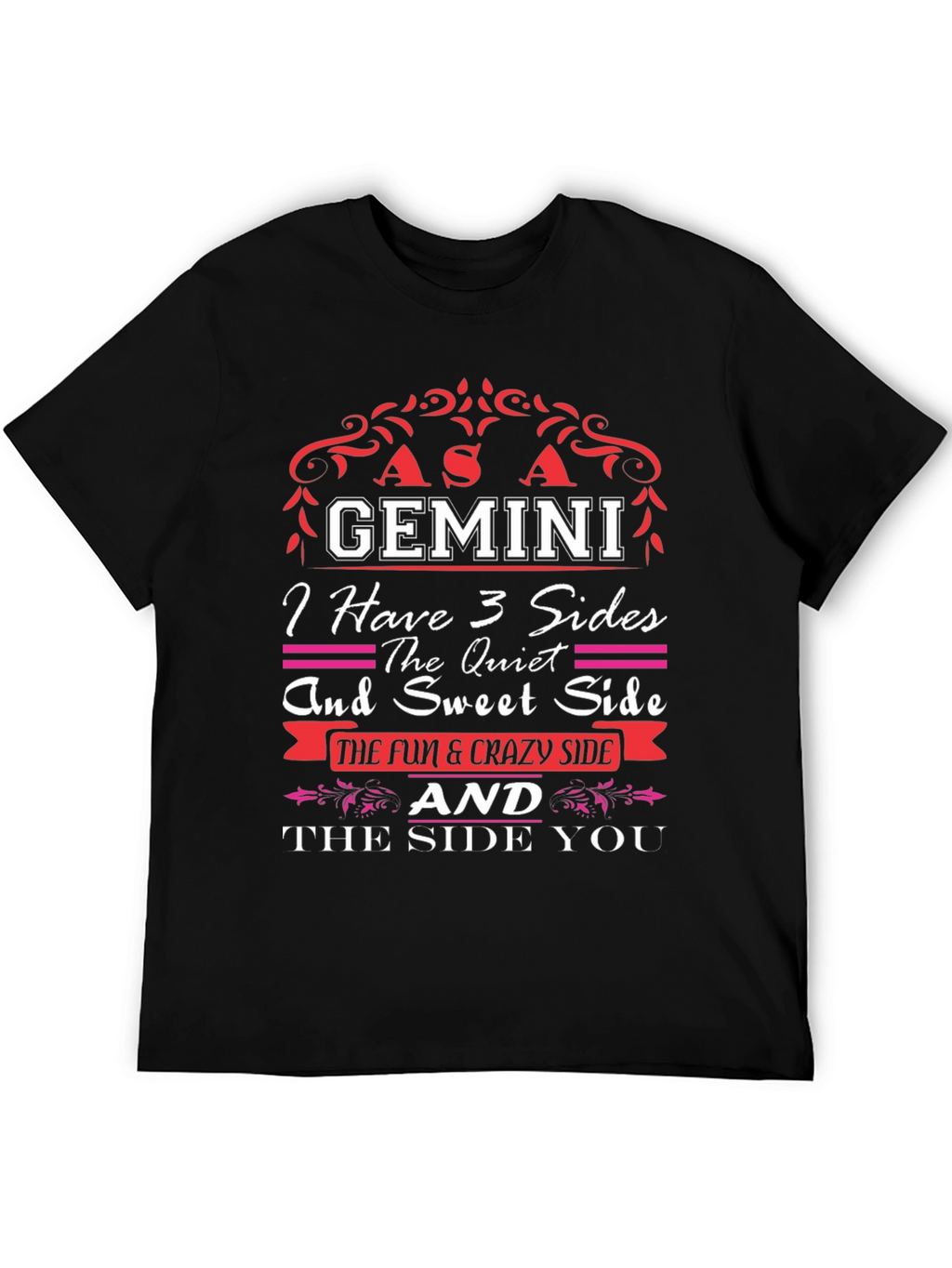 Gemini Zodiac T-Shirt - 3 Sides