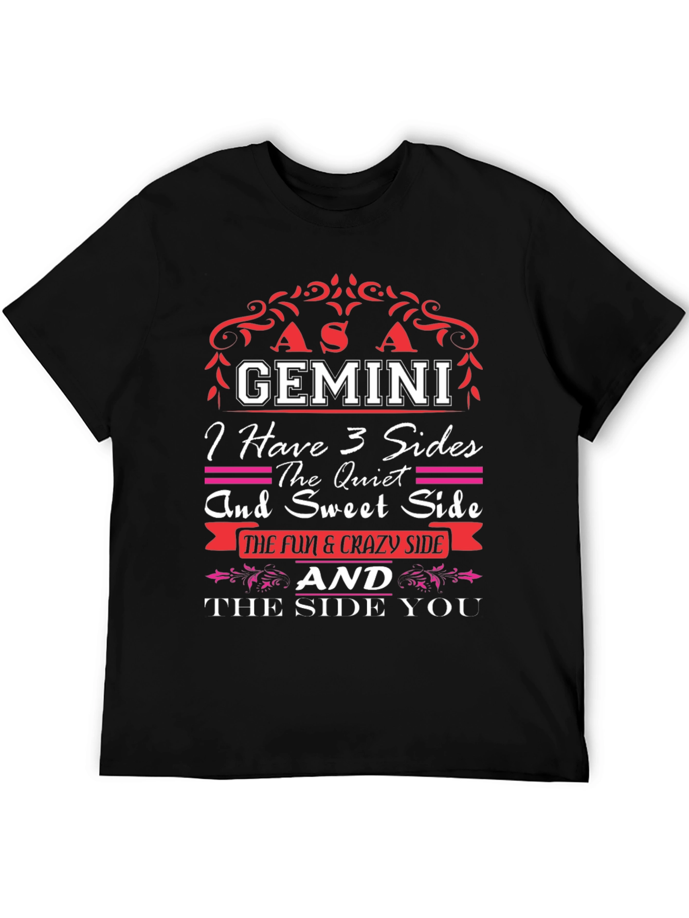 Gemini Zodiac T-Shirt - 3 Sides