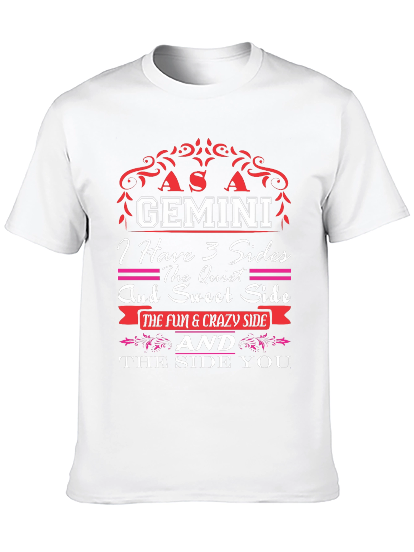 Gemini Zodiac T-Shirt - 3 Sides