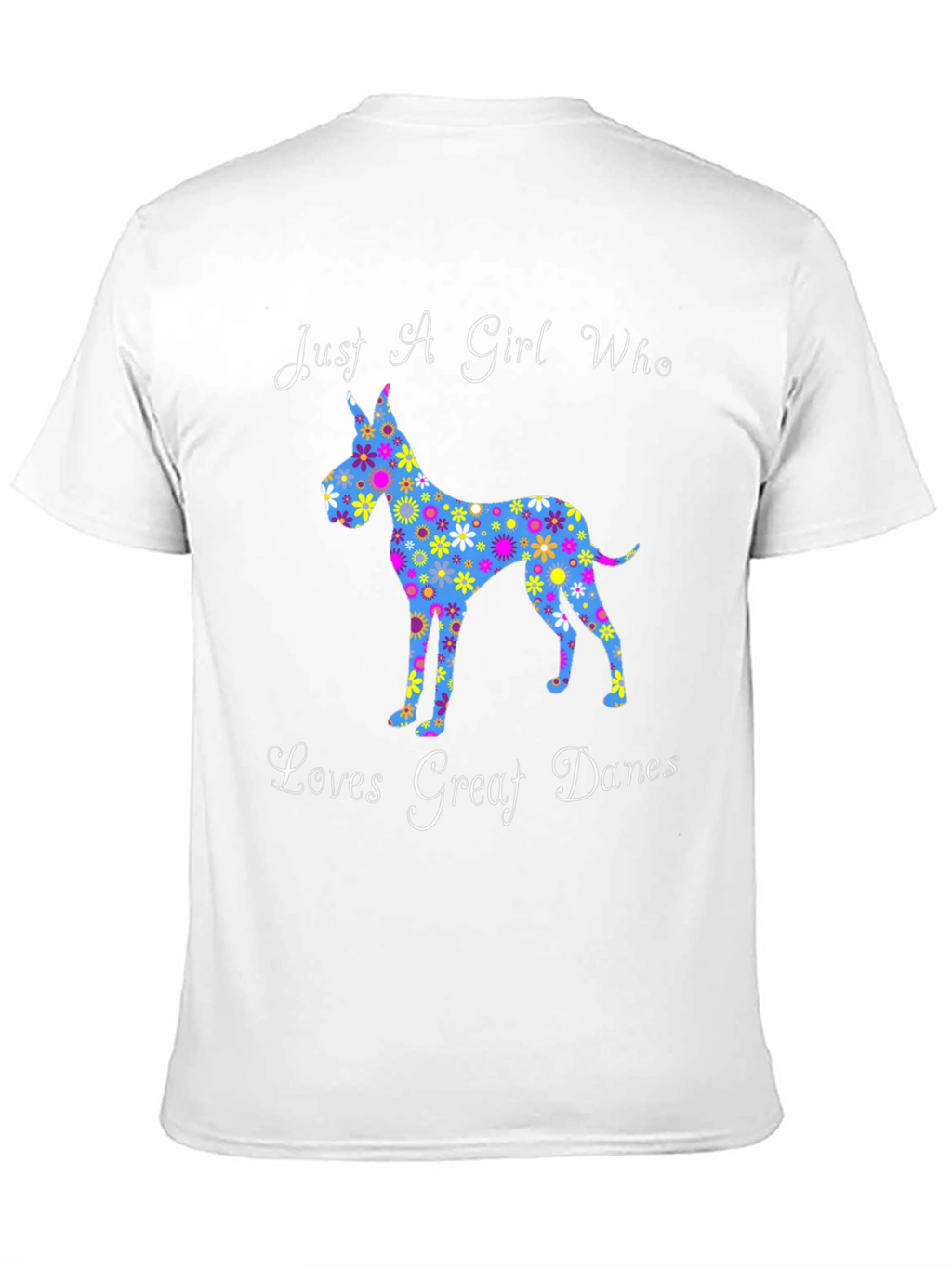 Floral Great Dane Lover T-Shirt