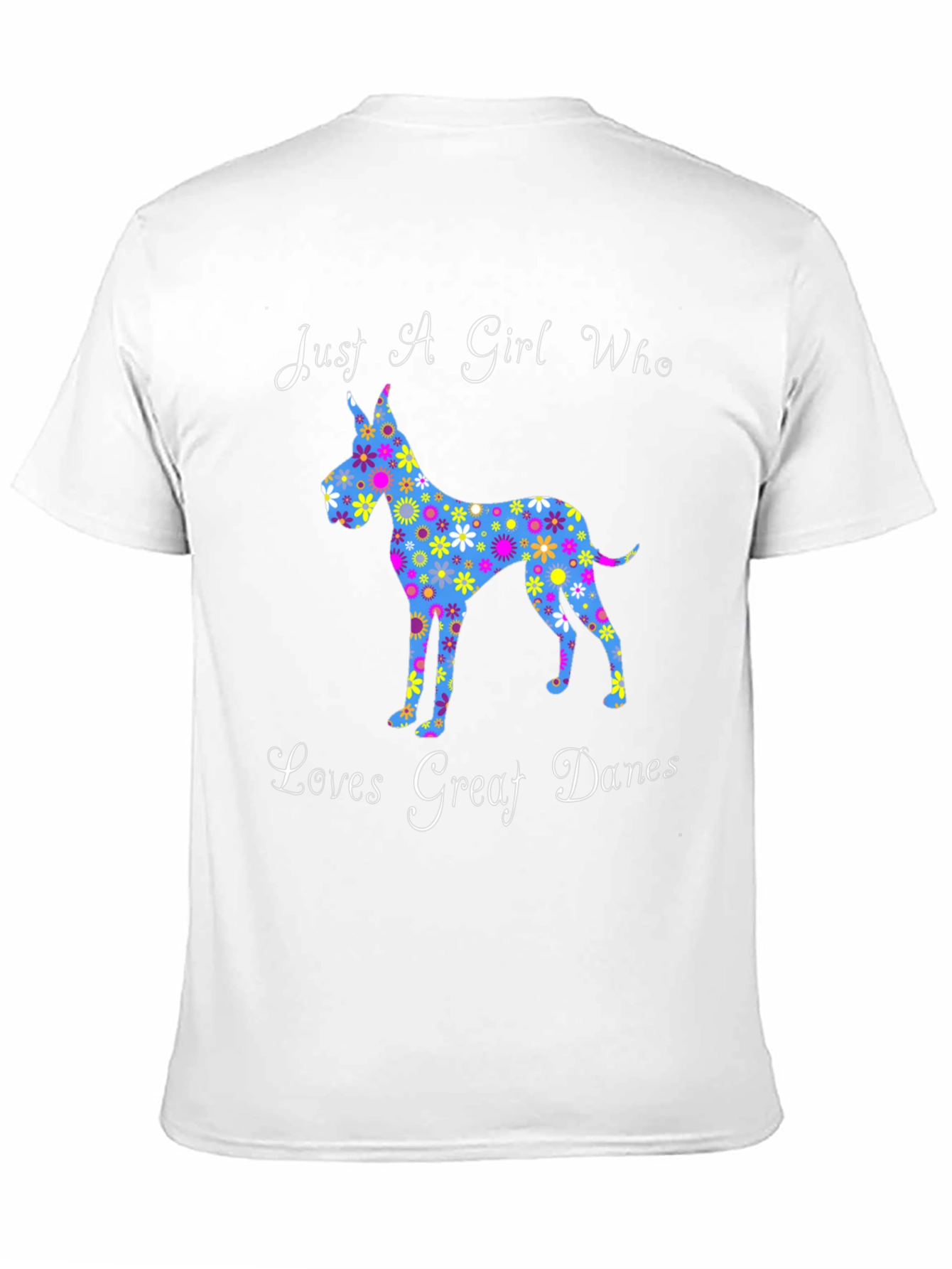 Floral Great Dane Lover T-Shirt