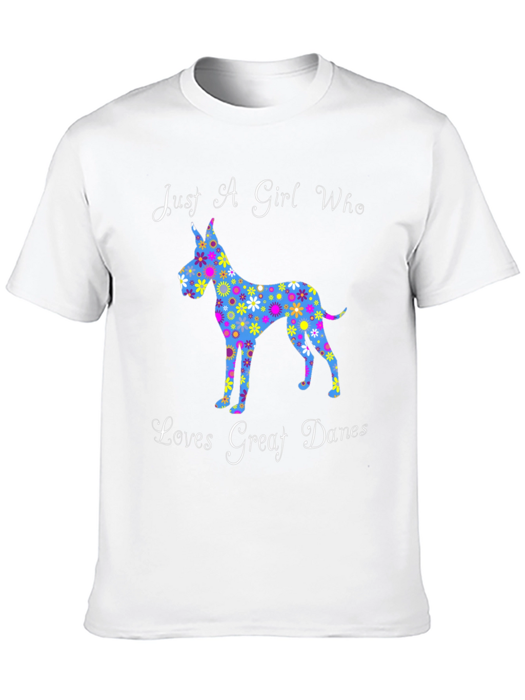 Floral Great Dane Lover T-Shirt