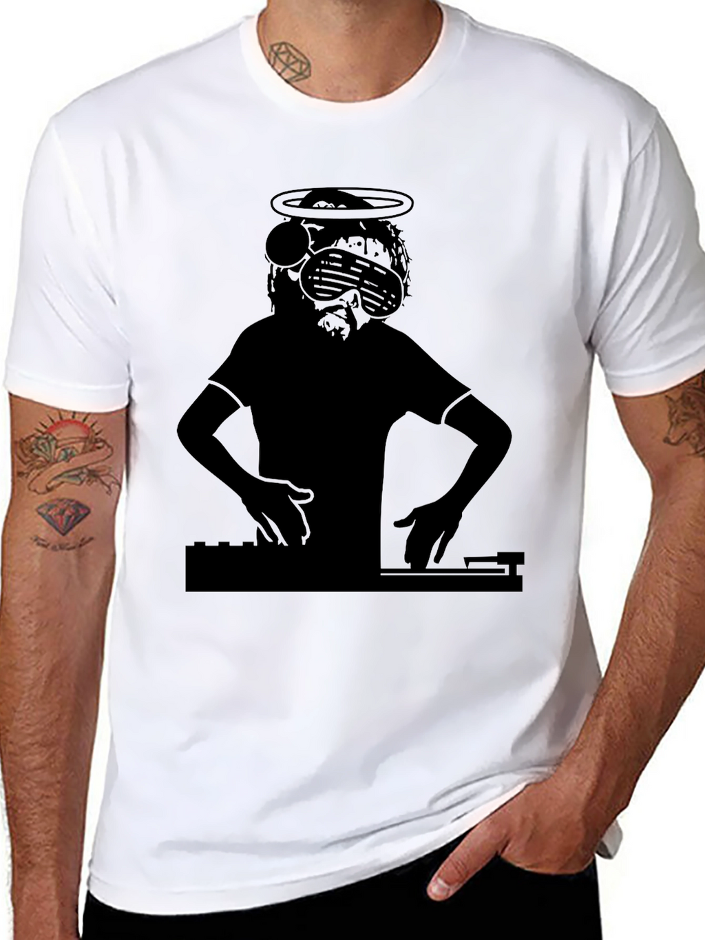 DJ Jesus Graphic T-Shirt - Black