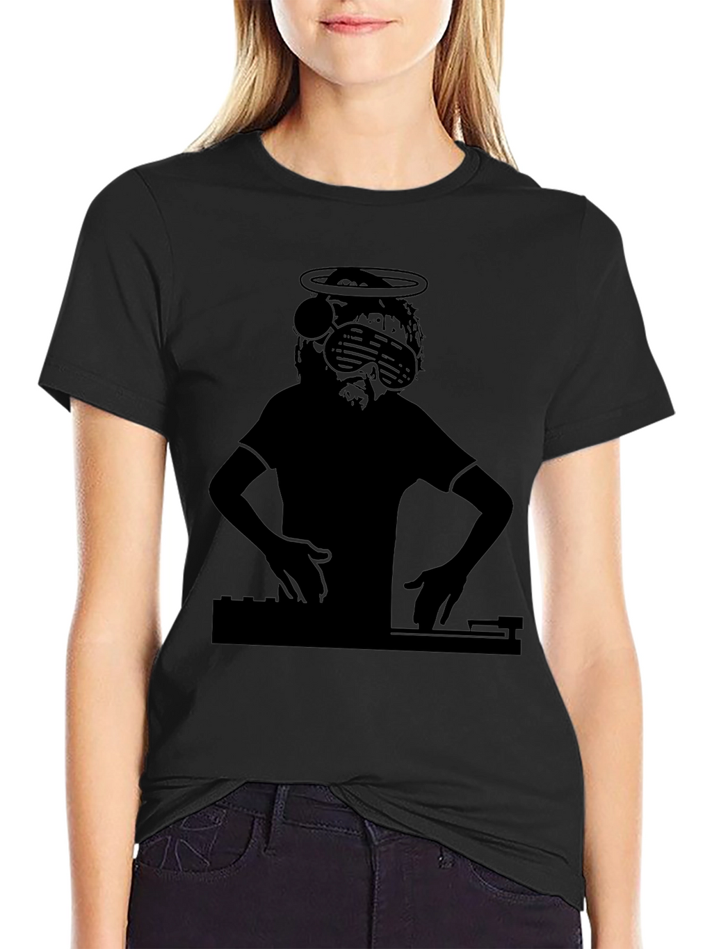 DJ Jesus Graphic T-Shirt - Black