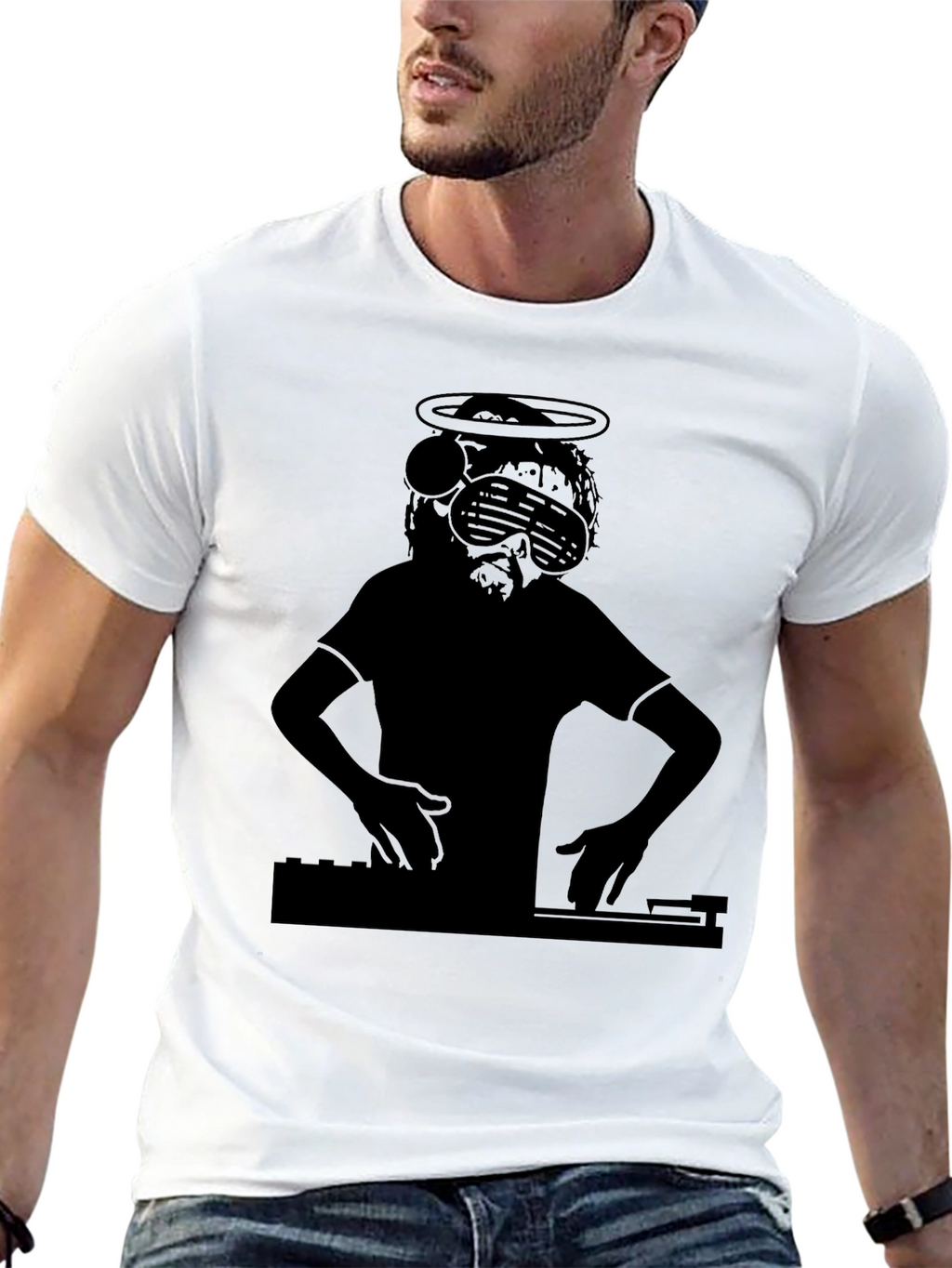 DJ Jesus Graphic T-Shirt - Black