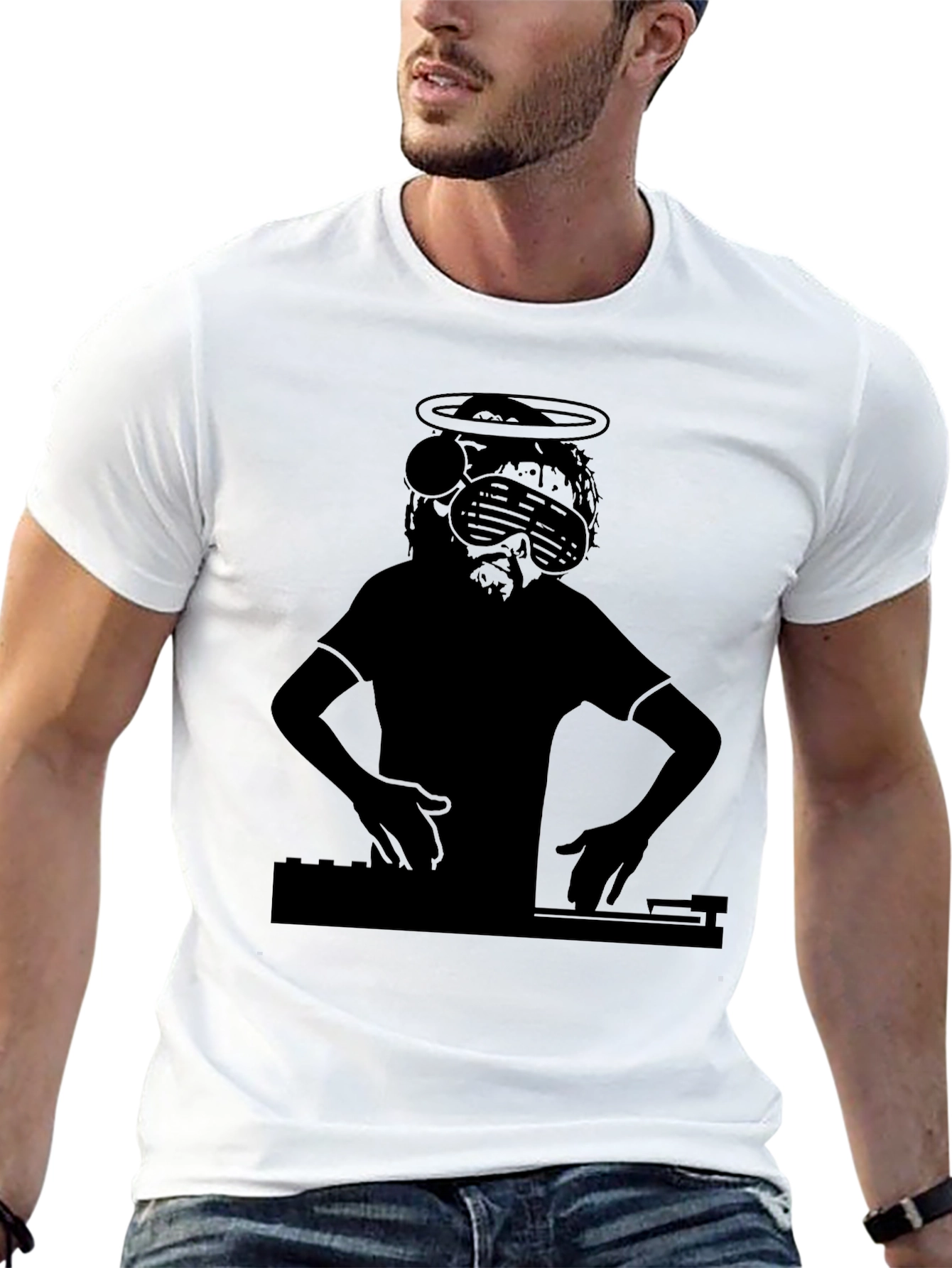 DJ Jesus Graphic T-Shirt - Black