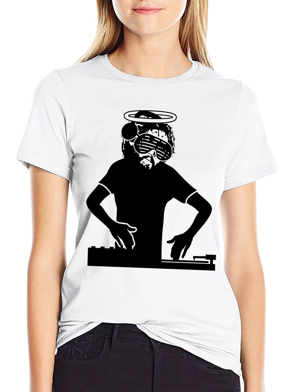 DJ Jesus Graphic T-Shirt - Black