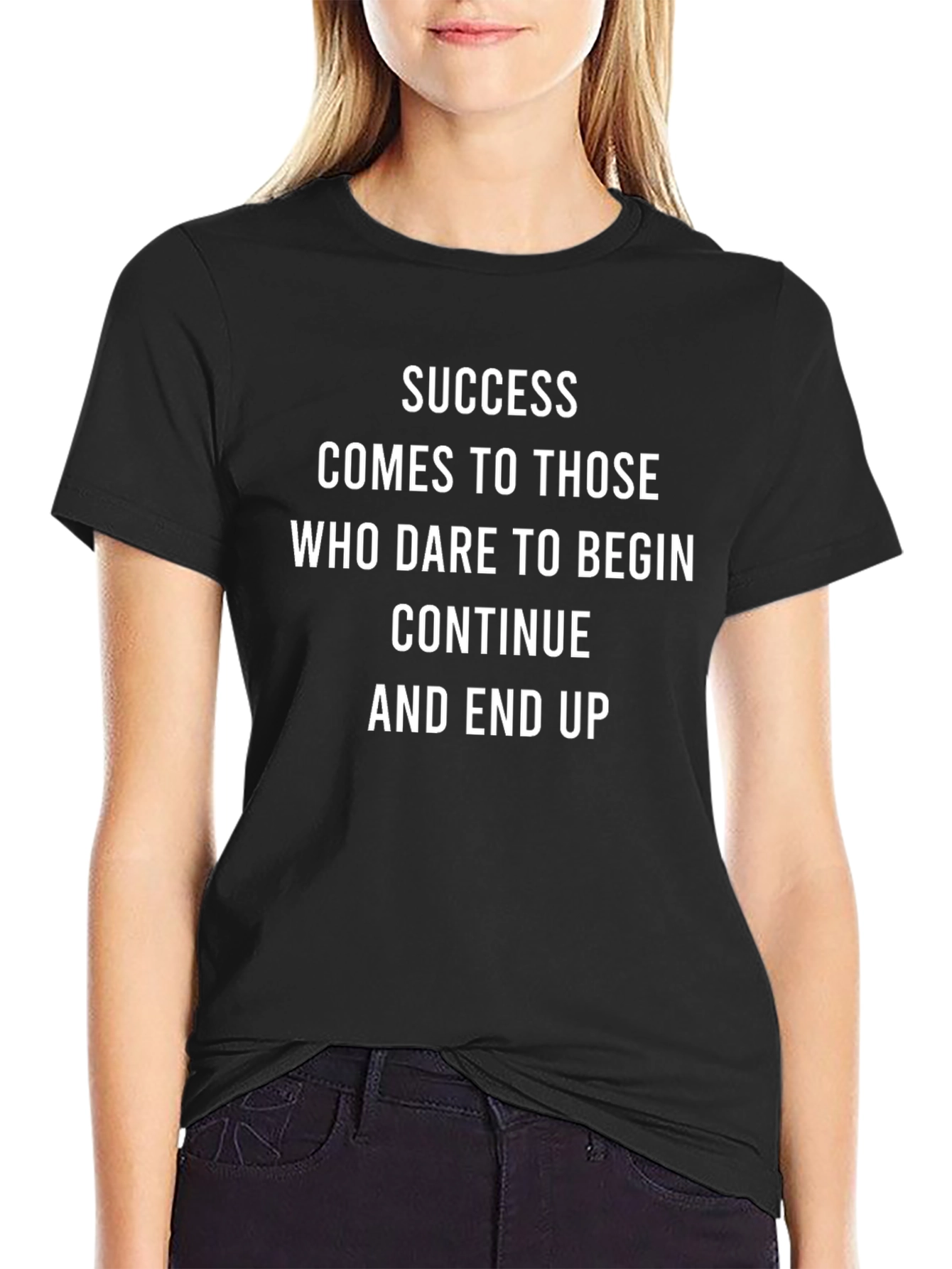 Success Motivational Graphic Tee - Black
