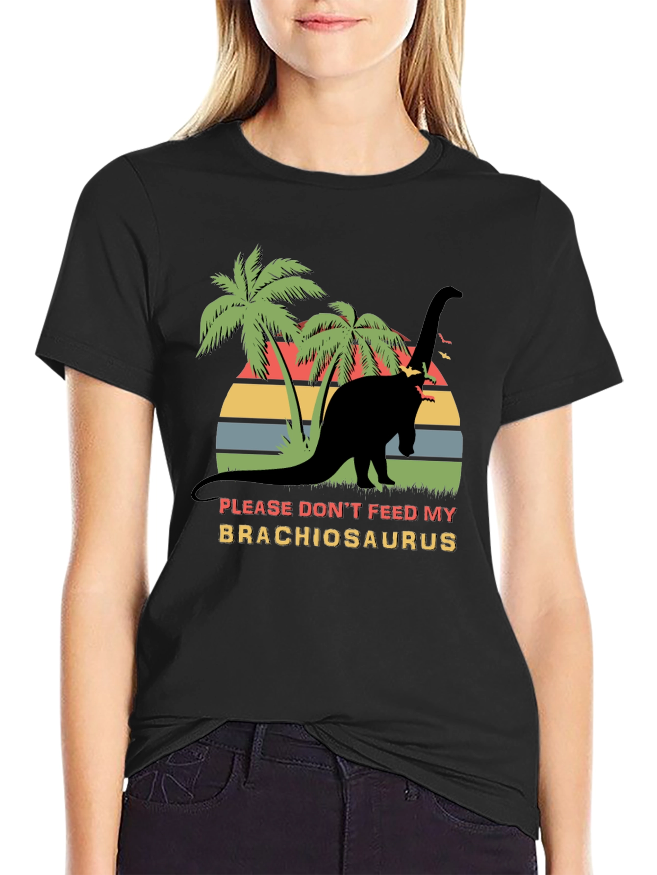 Brachiosaurus Graphic T-Shirt - Retro Dinosaur Tee