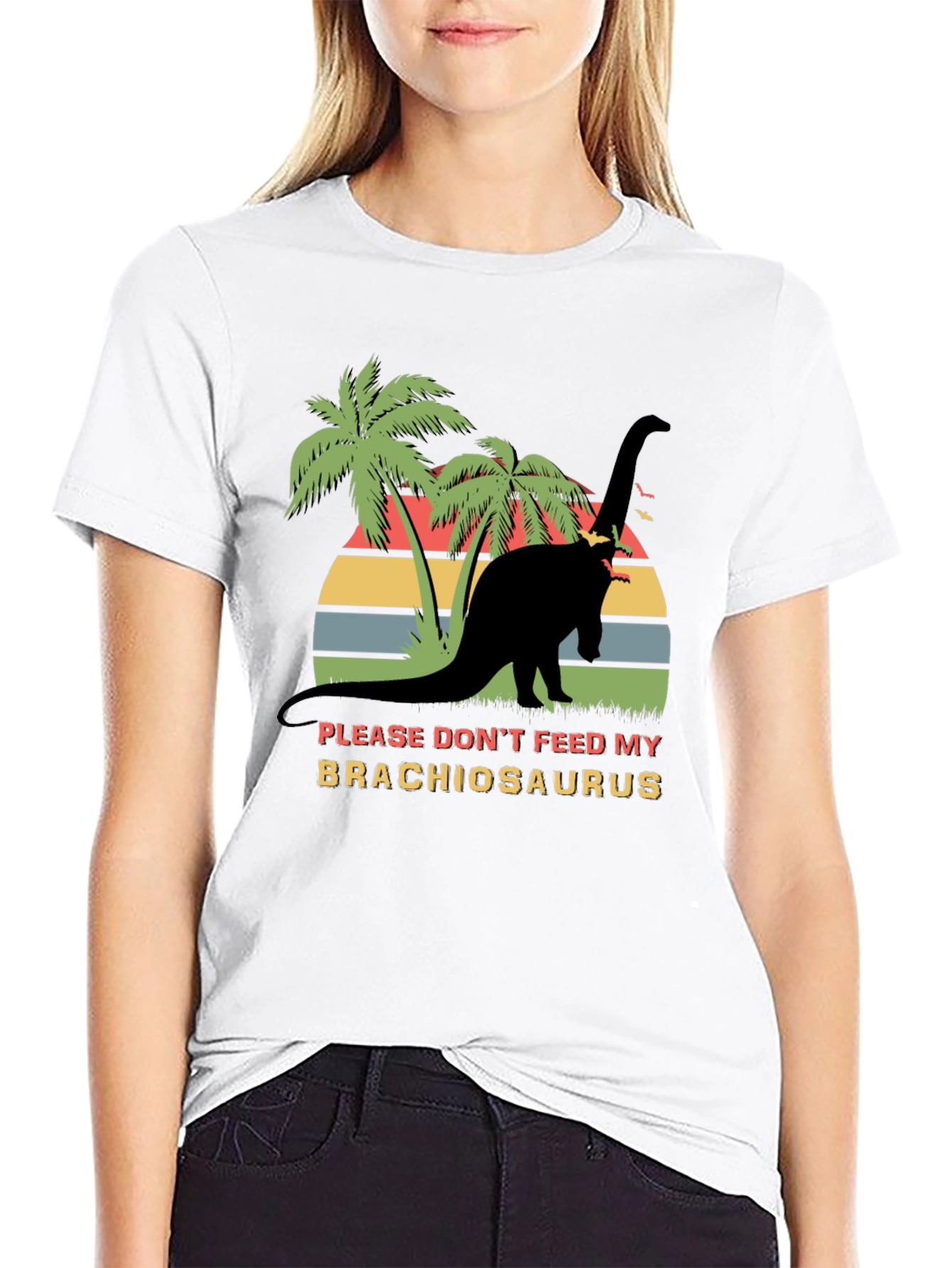 Brachiosaurus Graphic T-Shirt - Retro Dinosaur Tee