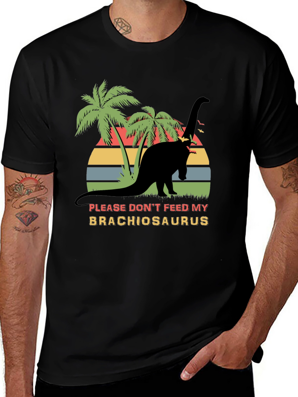 Brachiosaurus Graphic T-Shirt - Retro Dinosaur Tee