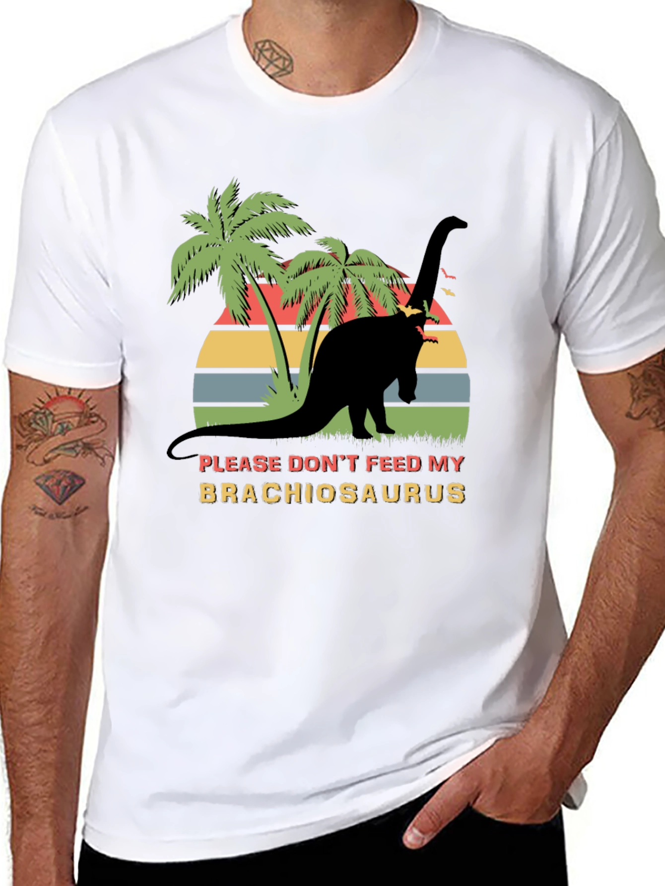 Brachiosaurus Graphic T-Shirt - Retro Dinosaur Tee